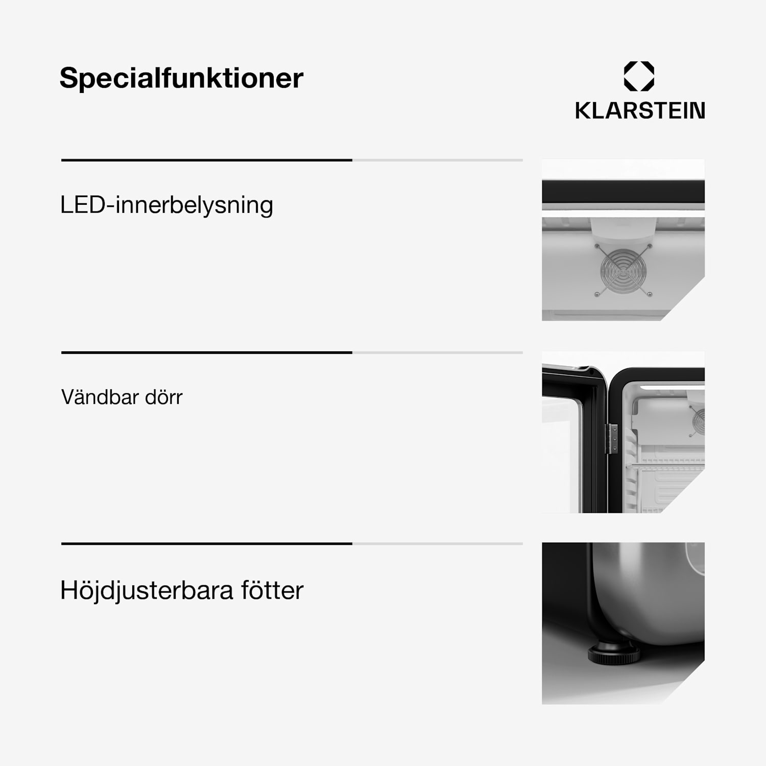Audrey Evo dryckeskyl | retrodesign | glasdörr | 95 l | energiklass C 95 l | Silver