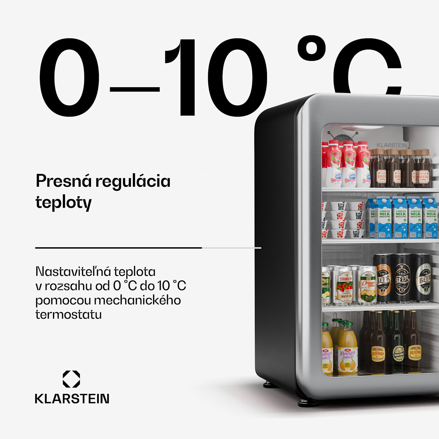 Audrey Evo chladnička na nápoje, Retro dizajn, sklenené dvere, 113 L, EEK C 113 Ltr | Čierna