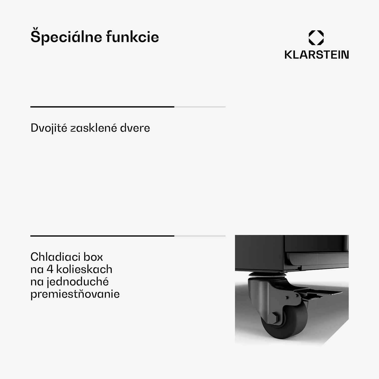 GrandCooler chladnička na nápoje, 270 l, LED osvetlenie, s kolieskami, 4 police 270 litrov | Čierna