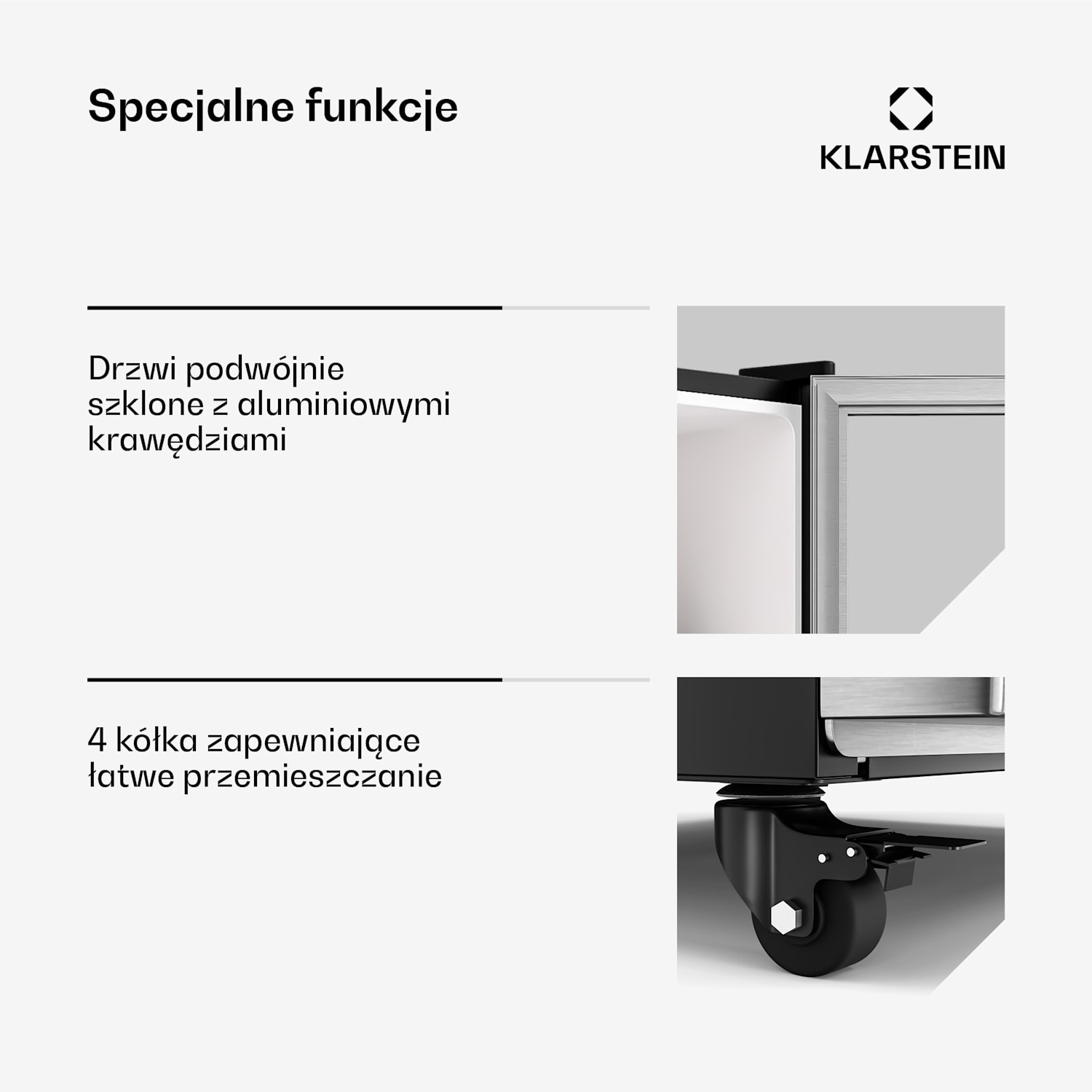 GrandCooler lodówka na napoje, 306 l, oświetlenie LED, kółka, 4 półki 306 litrów | Stal nierdzewna