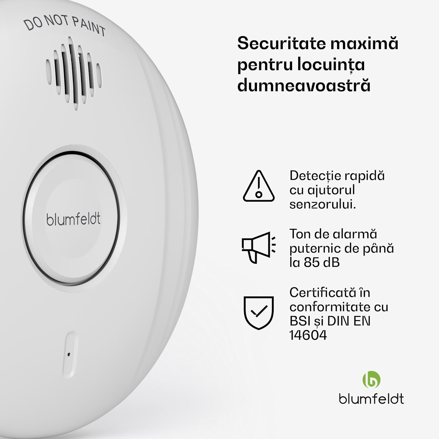 Detector de fum SmartVigil Connect WiFi, baterie de 3 ani, control prin aplicație, fără găurire 1er-Set