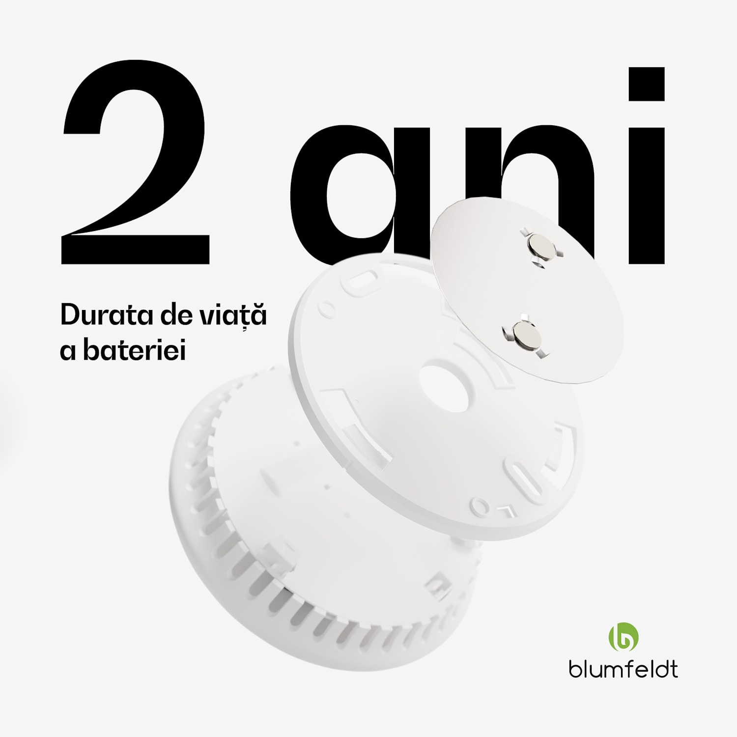 Detector de fum SmartVigil Connect WiFi, baterie de 3 ani, control prin aplicație, fără găurire 1er-Set