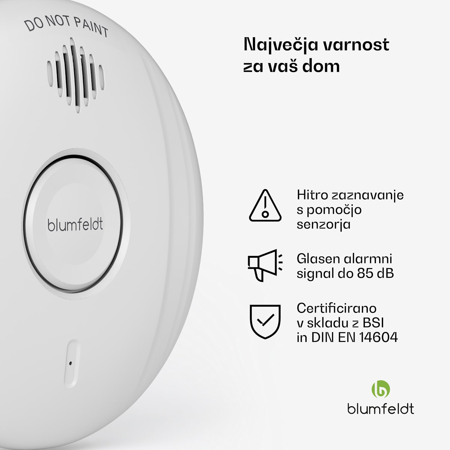 SmartVigil Connect WiFi detektor dima, 3-letna baterija, nadzor z uporabo aplikacije, brez vrtanja 1er-Set