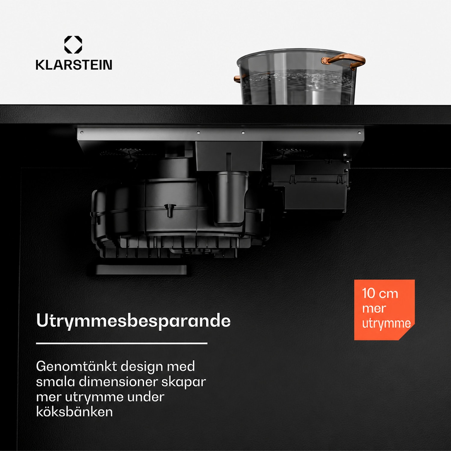 AirJet Hybrid Down Air System | induktionshäll med inbyggd fläkt | 445 m³/h | EEK A+ 60 cm | AirJetHybrid | Svart