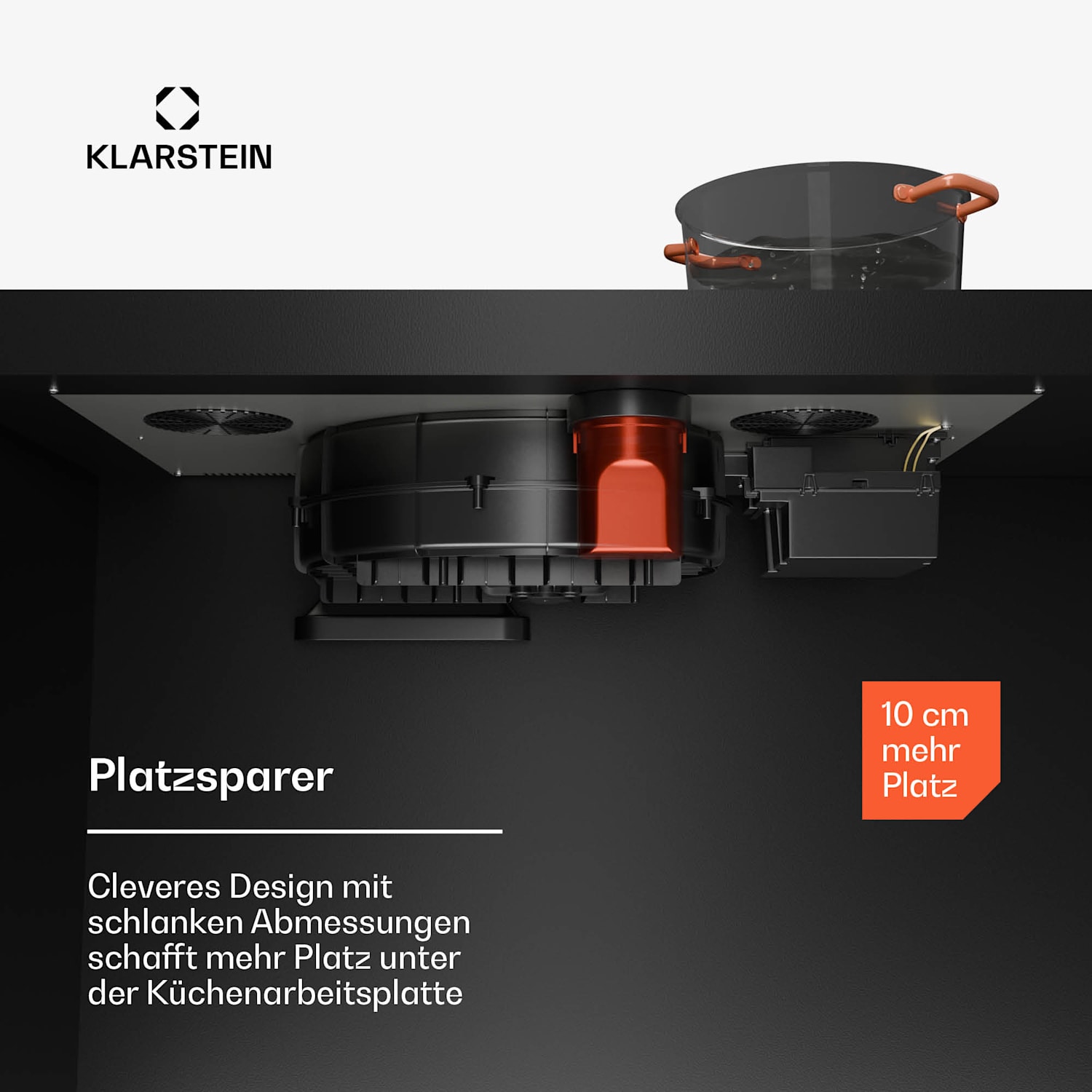 AirJet 90 Down Air System | table de cuisson à induction avec hotte aspirante | 10000 W | 750 m³/h | Boost 90 cm | AirJet | Anthracite