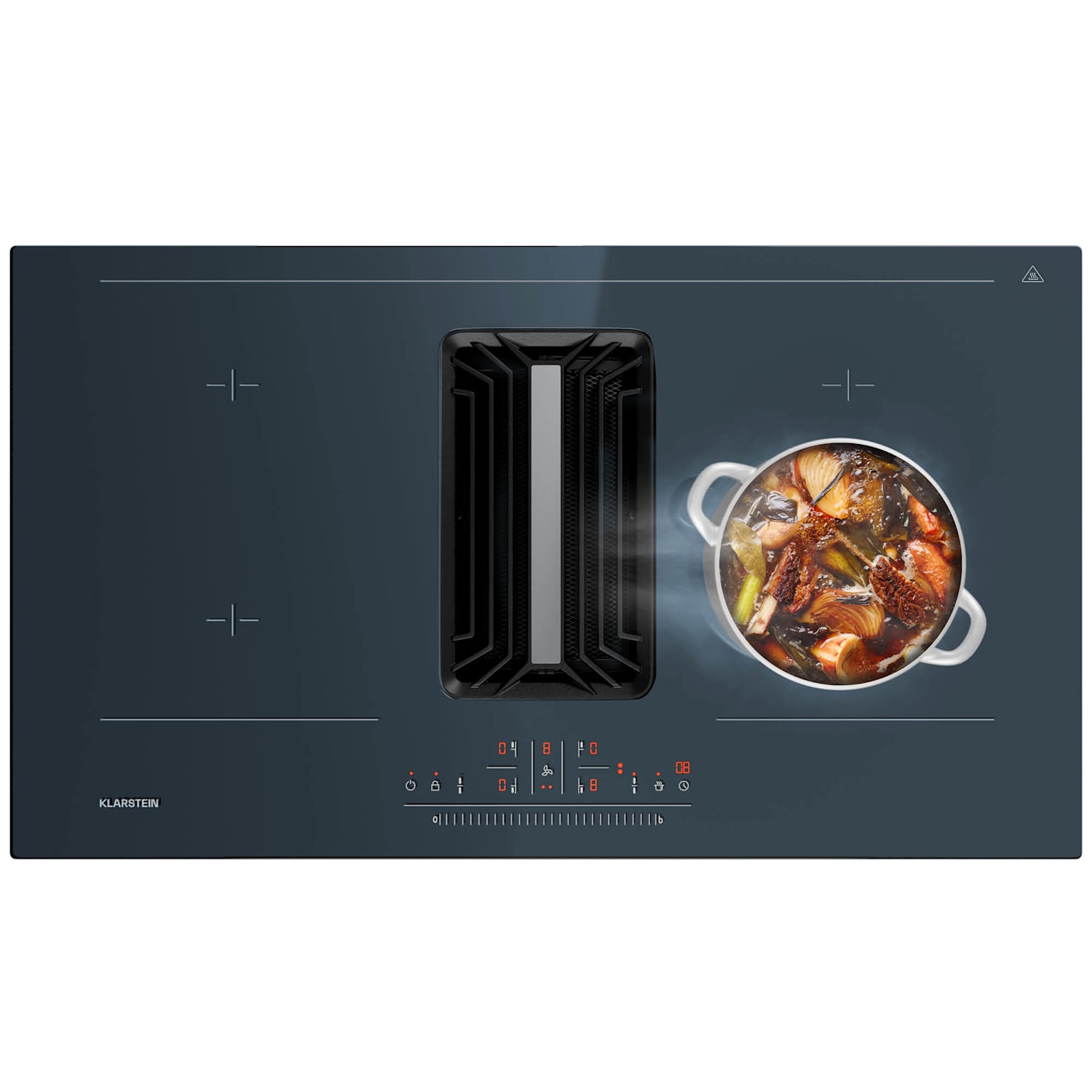 AirJet 90 Down Air System, indukčný sporák + DownAir-digestor, 10000 W, 750 m³/h, Boost 90 cm | AirJet | Antracit