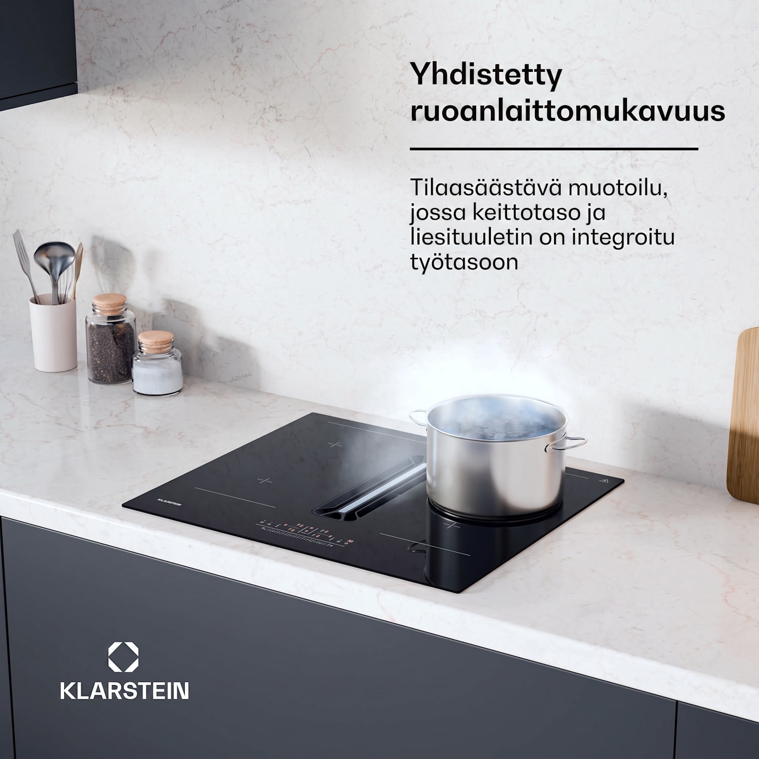 AirJet 60 Down Air System | induktioliesitaso + liesituuletin | 10000 W | 600 m³/h | tehostus 