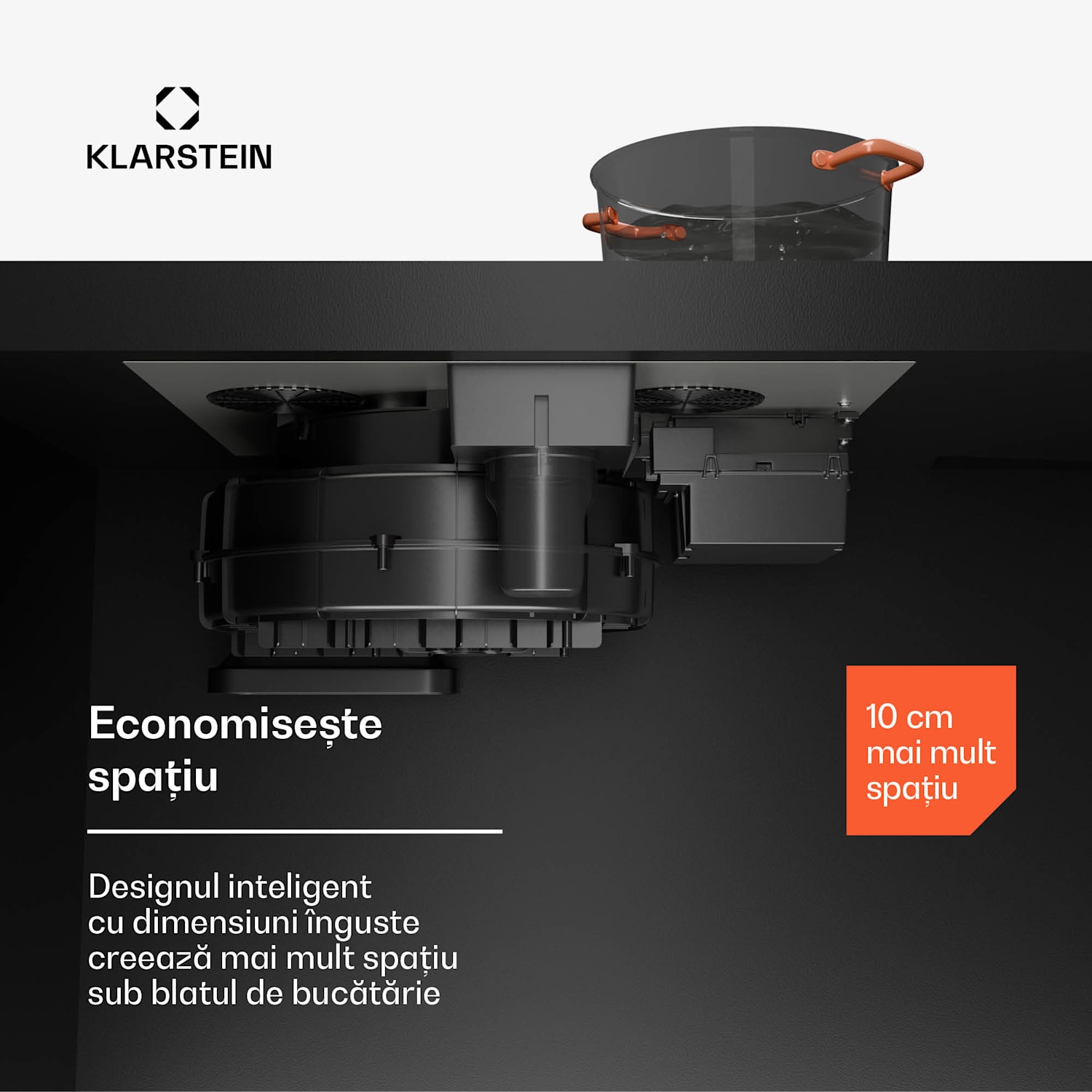 Sistem AirJet FlexPro Down Air, plită cu inducție + hotă, zonă flexibilă, funcție Booster 60 cm | AirJetFlexPro | Negru