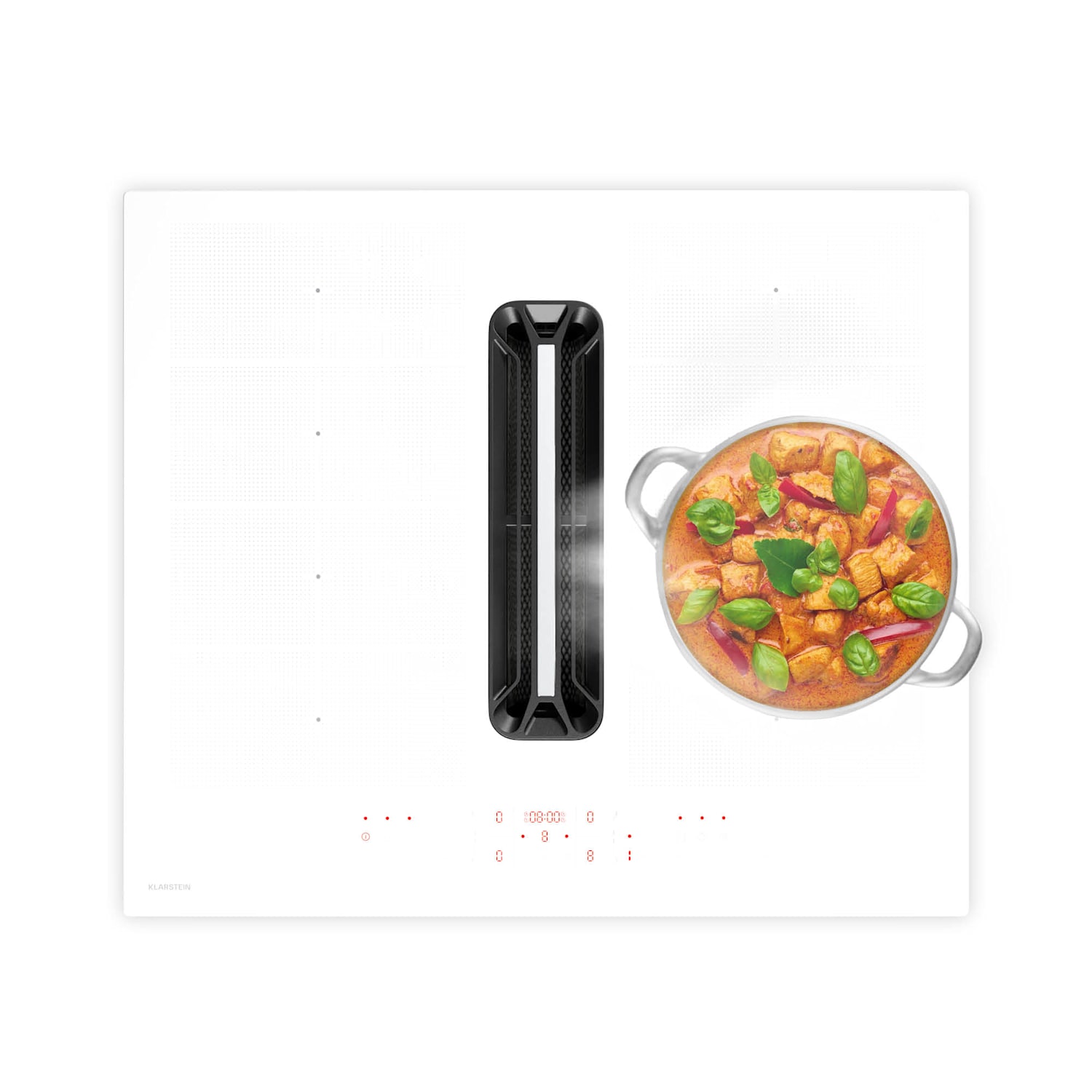 AirJet FlexPro Down Air System, Plită cu inducție + hotă, Flexi zone, Booster 60 cm | AirJetFlexPro | Alb