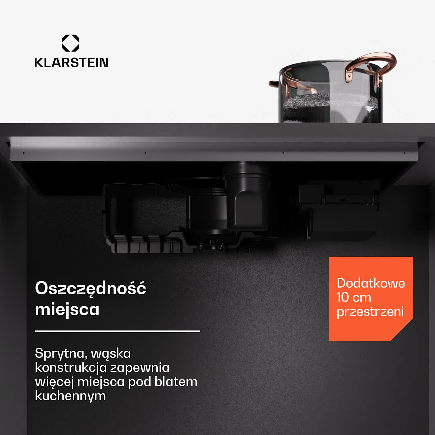 AirJet FlexPro system down air, płyta indukcyjna + wyciąg kuchenny, strefa flex, booster 83 cm | AirJetFlexPro | Czarny