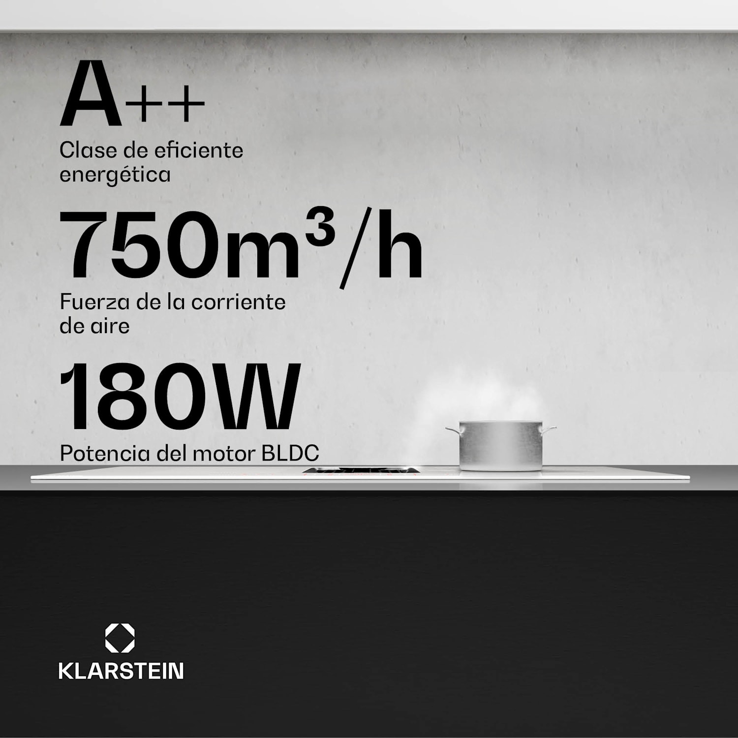 AirJet FlexPro Sistema Down Air | Placa de inducción + extractor | Zona flexible | Boost 90 cm | AirJetFlexPro | Blanco