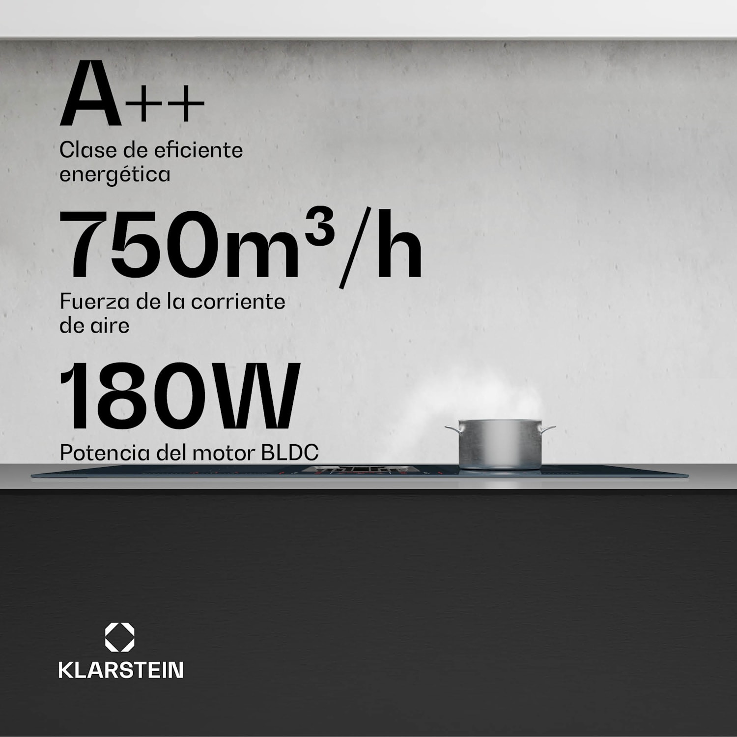 AirJet FlexPro Sistema Down Air | Placa de inducción + extractor | Zona flexible | Boost 90 cm | AirJetFlexPro | Antracita