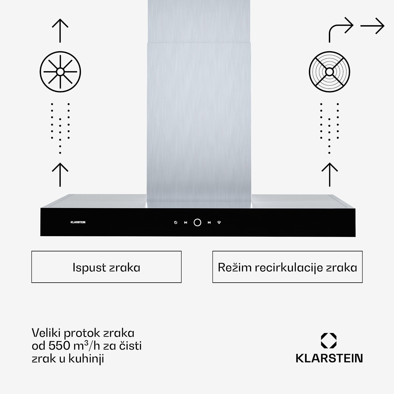SmartEdge napa, Wi-Fi, tiho, izvršni, LED, 550 m³/h, EEZ A+ 90 cm | Nehrđajući čelik