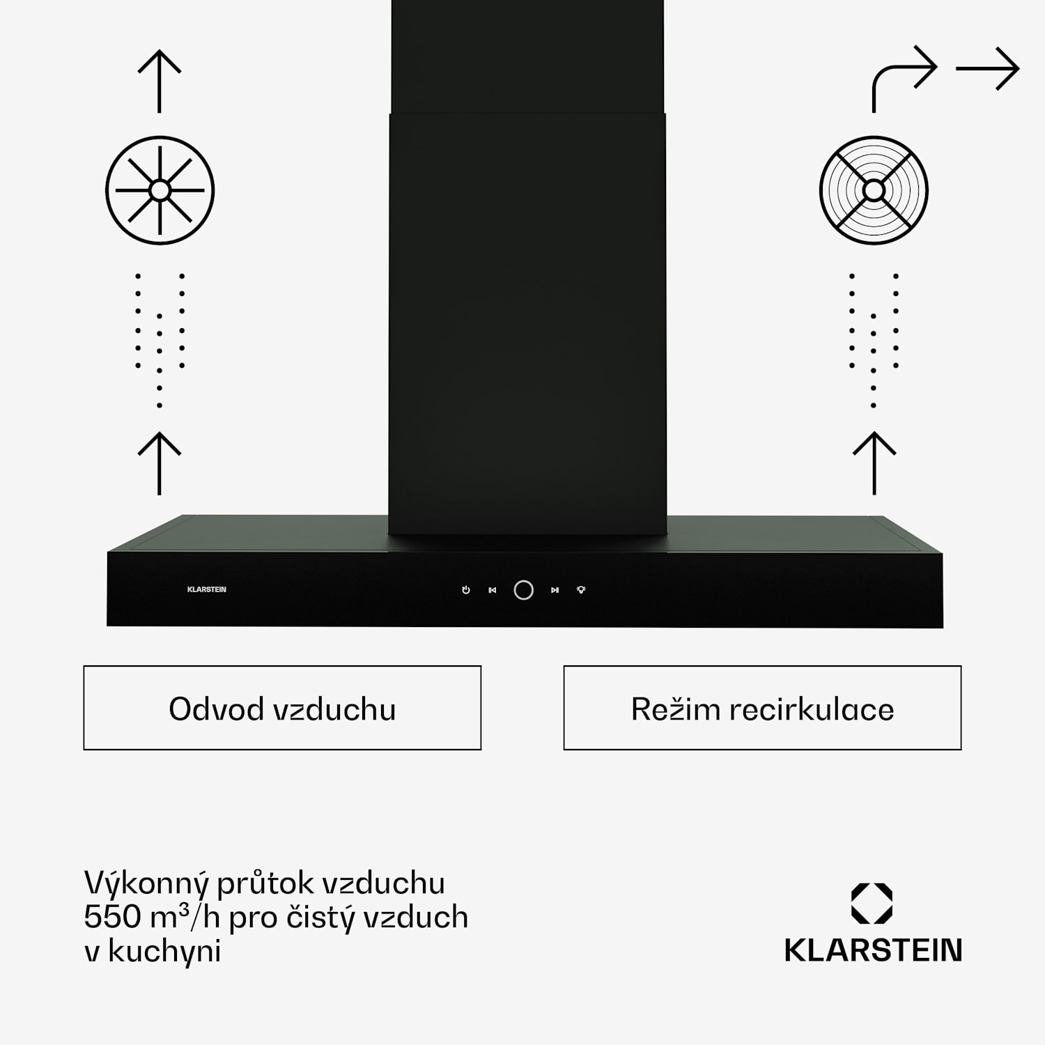 Digestoř SmartEdge, WiFi, Tichý, Výkonný, LED, 550 m³/h, EEK A+ 