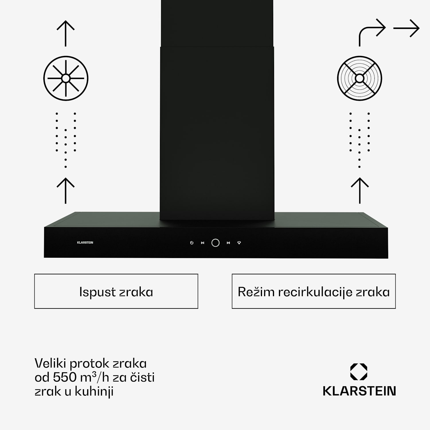 SmartEdge napa, Wi-Fi, tiho, izvršni, LED, 550 m³/h, EEZ A+ 