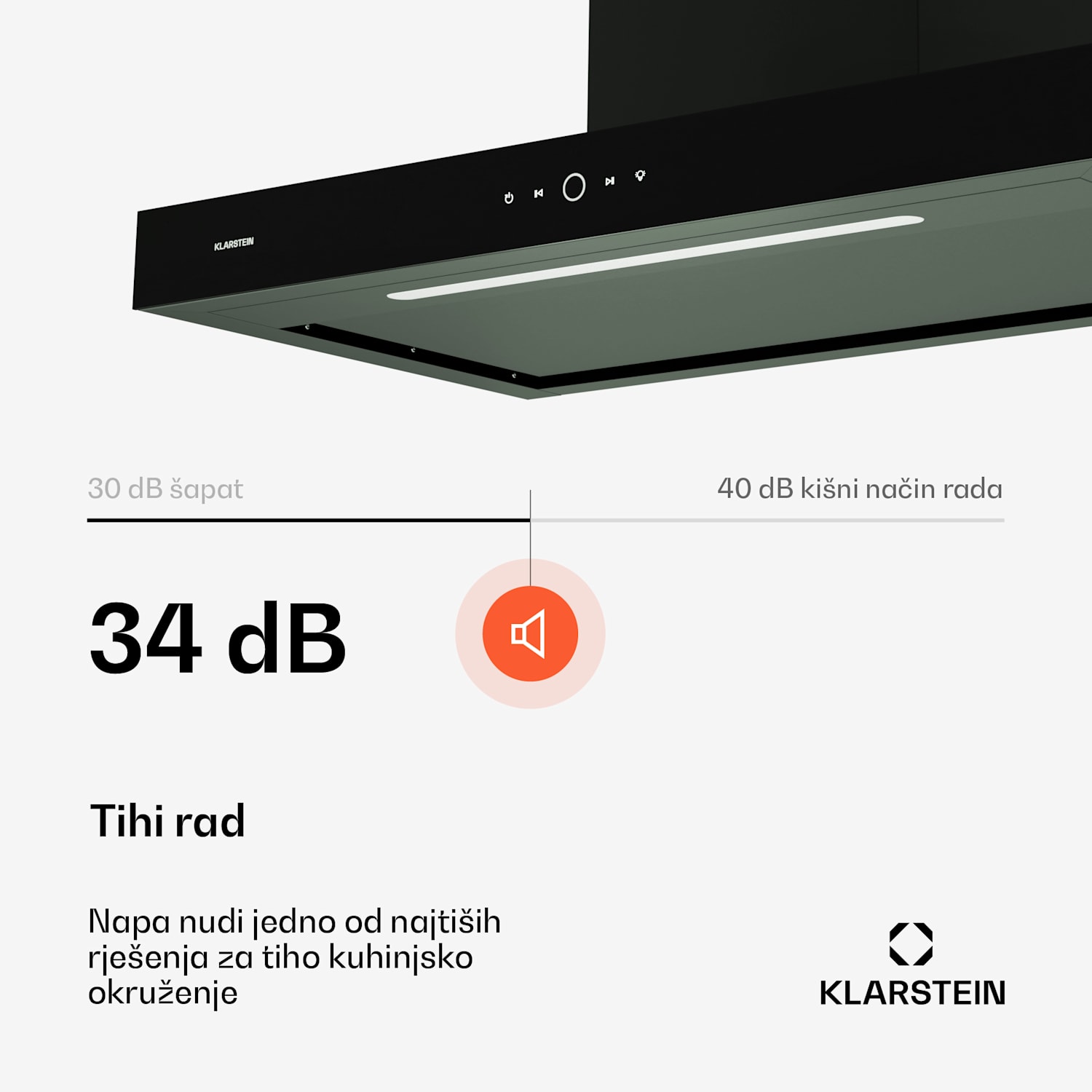 SmartEdge napa, Wi-Fi, tiho, izvršni, LED, 550 m³/h, EEZ A+ 