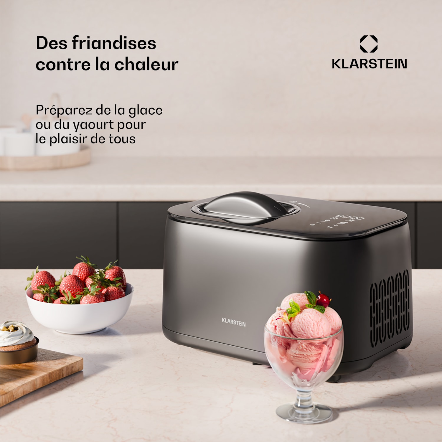 Sorbetière FrostFusion - sorbetière et yaourtière 2 en 1 avec fonction de maintien au frais 