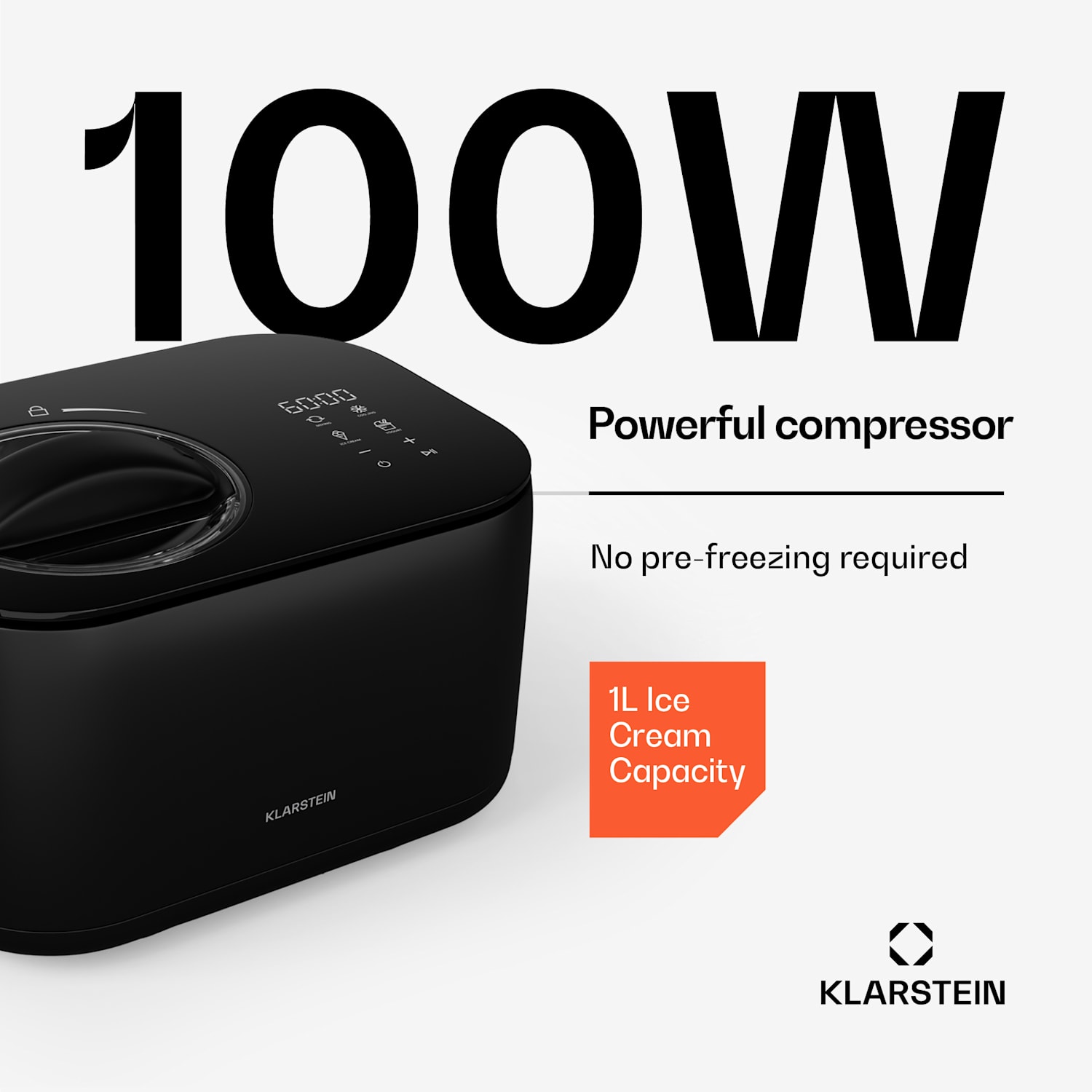 FrostFusion Ice Cream Maker – 2-in-1 ice cream and yoghurt maker with keep cool function 