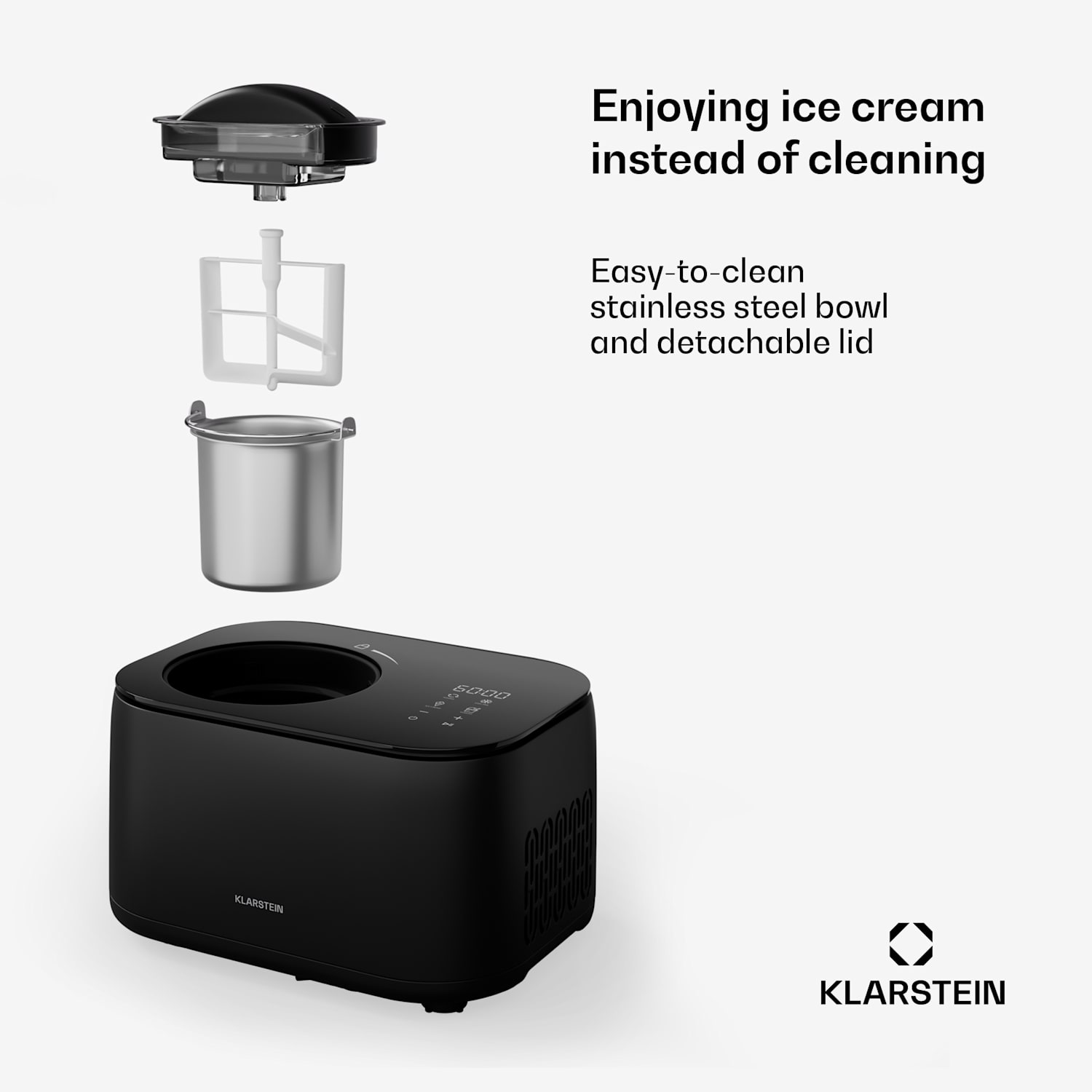 FrostFusion Ice Cream Maker – 2-in-1 ice cream and yoghurt maker with keep cool function 