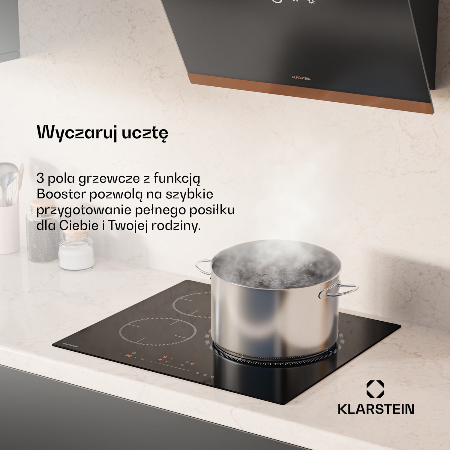 Płyta indukcyjna Delicatessa Paella, Strefa Paella, Power Boost, Sterowanie suwakowe 