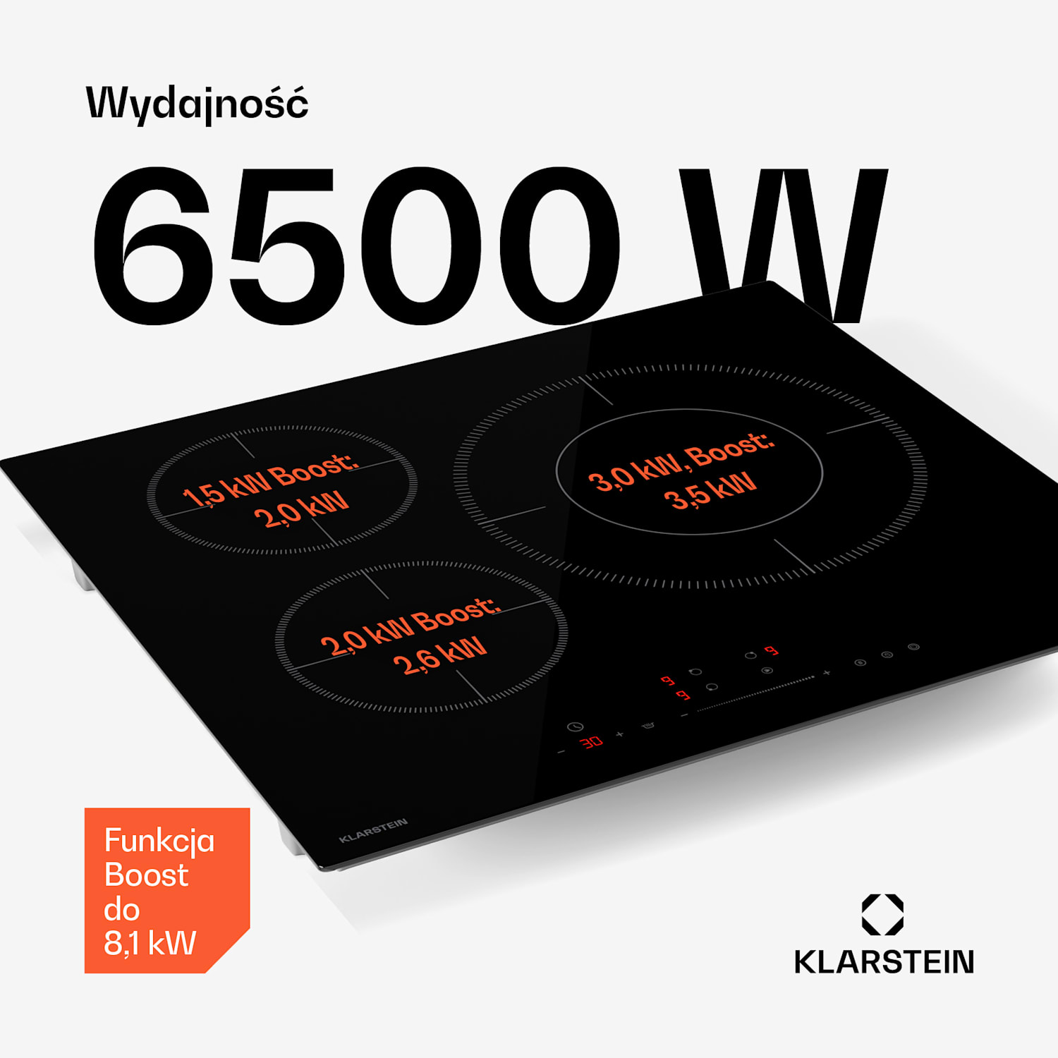 Płyta indukcyjna Delicatessa Paella, Strefa Paella, Power Boost, Sterowanie suwakowe 