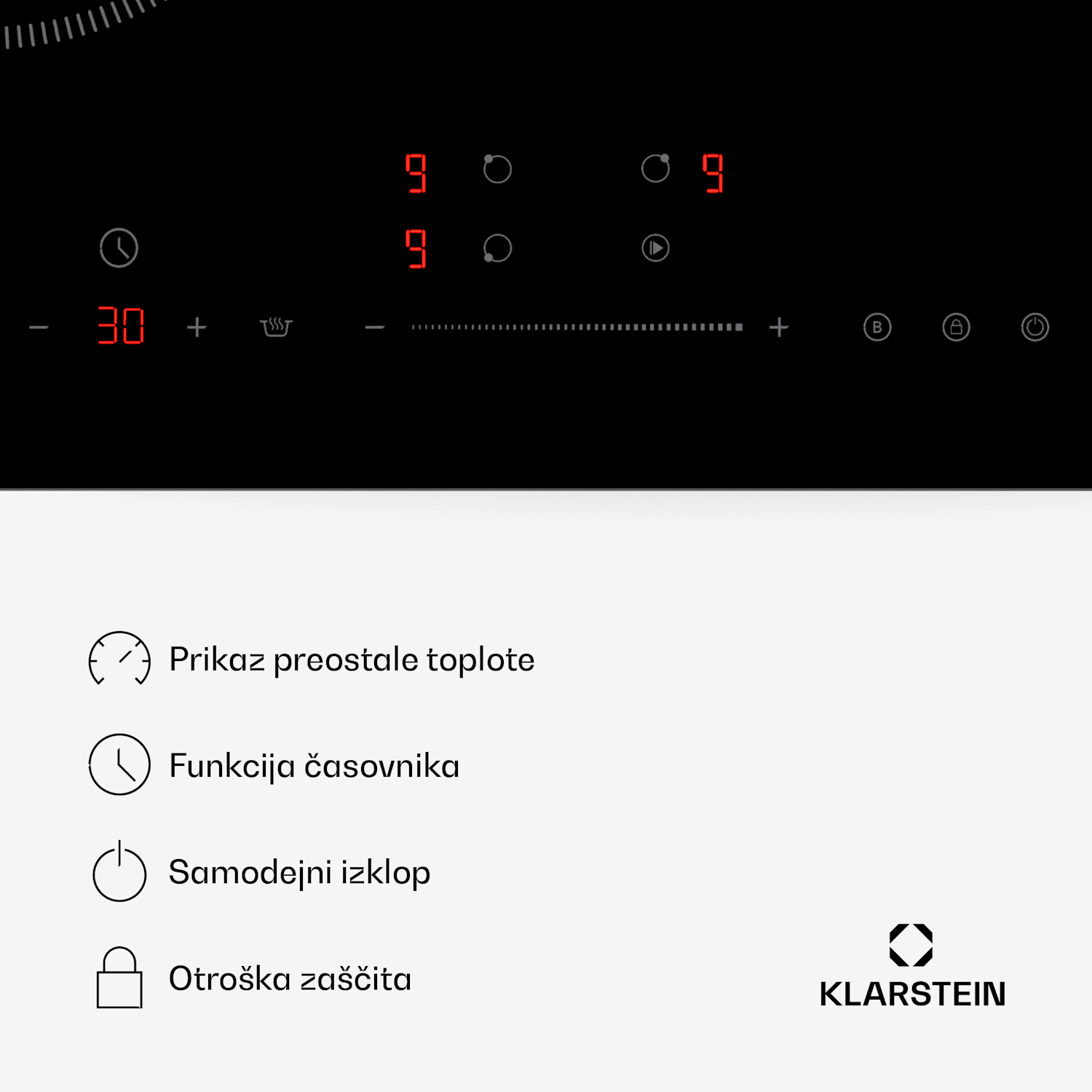 Delicatessa Paella indukcijska kuhalna plošča, cona Paella, Power Boost, upravljanje z drsnikom 