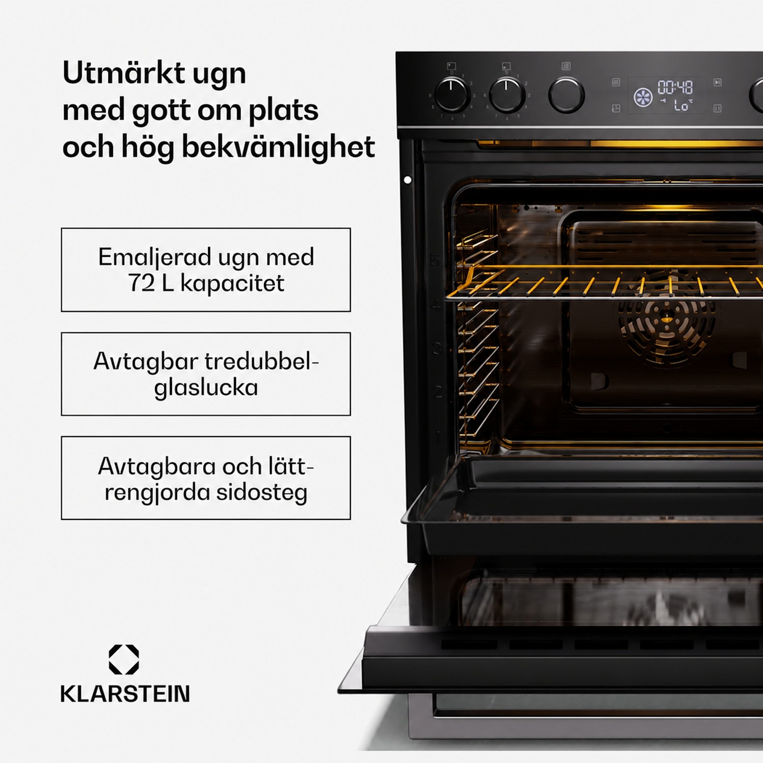 ControlSync-set med ugn och induktionshäll | 9 funktioner | 4 kokzoner | 73 liter volym 