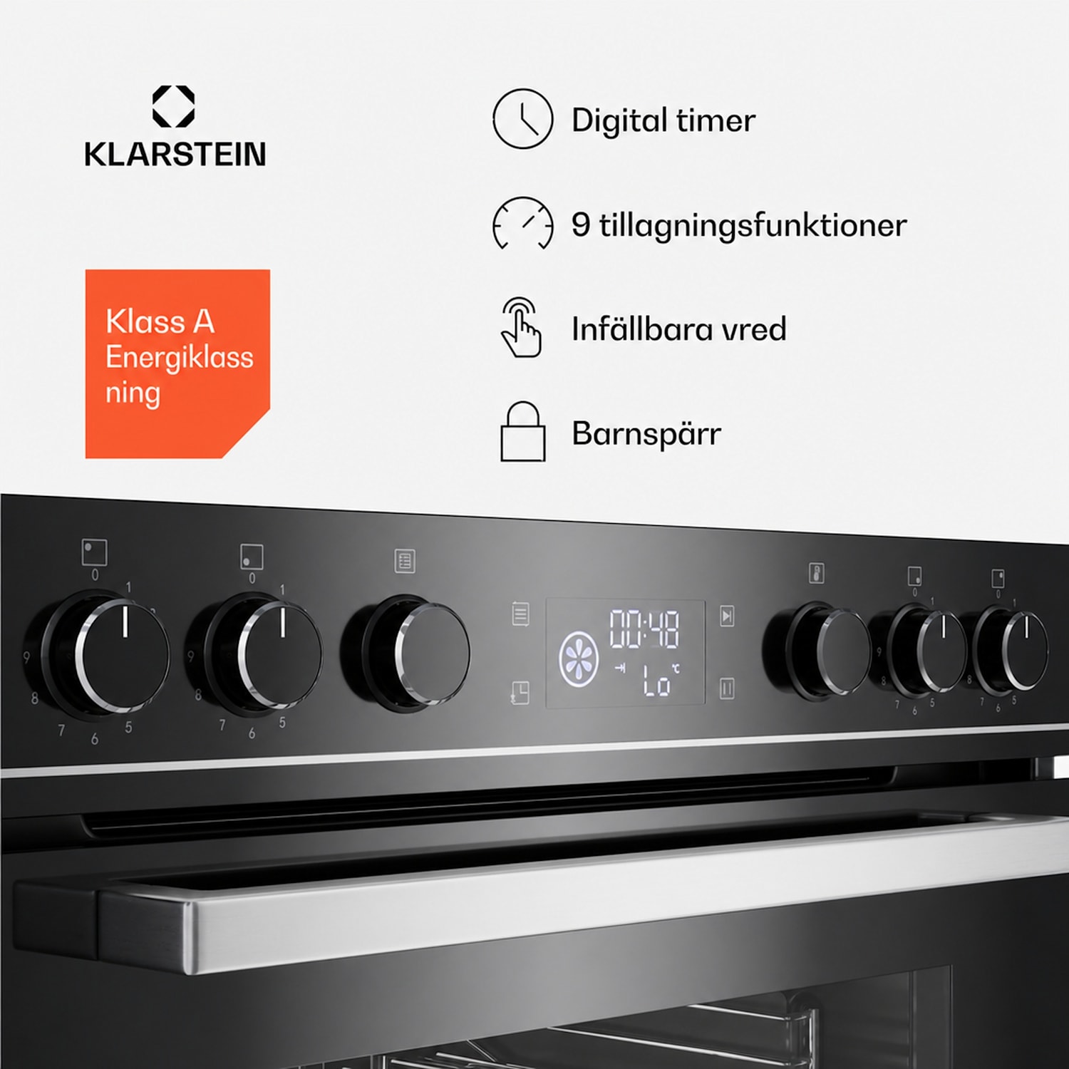 ControlSync-set med ugn och induktionshäll | 9 funktioner | 4 kokzoner | 73 liter volym 