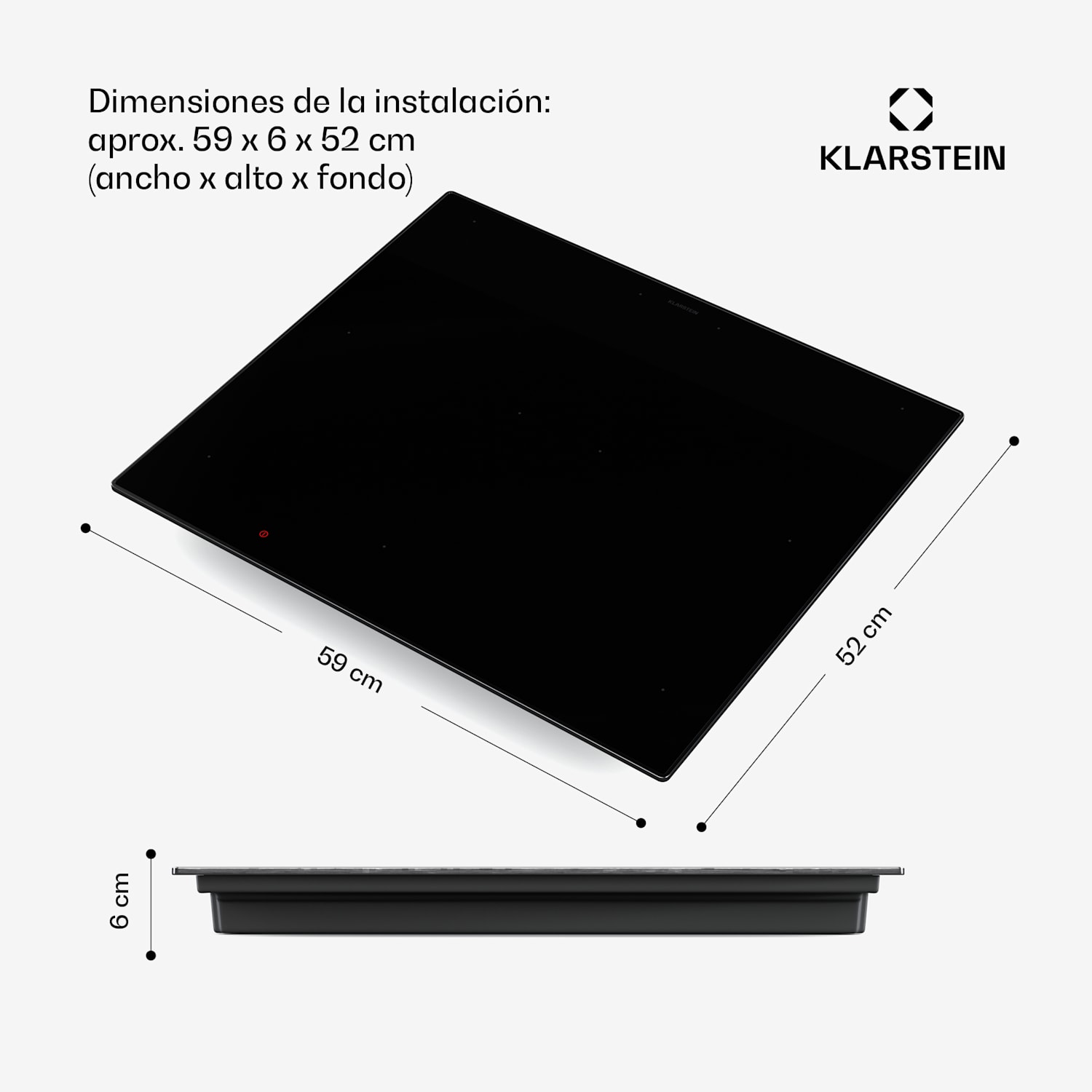 NanoGlow Placa de inducción | 4 zonas | Zonas flexibles | Boost | Nanorecubrimiento 