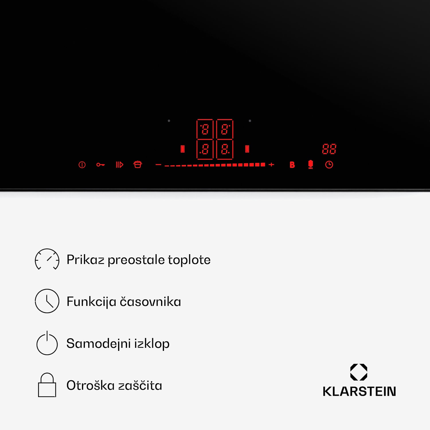 NanoGlow indukcijska kuhalna plošča, 4 kuhalne plošče, fleksibilne cone, booster, nano premaz NanoGlow | 60 cm | Črna