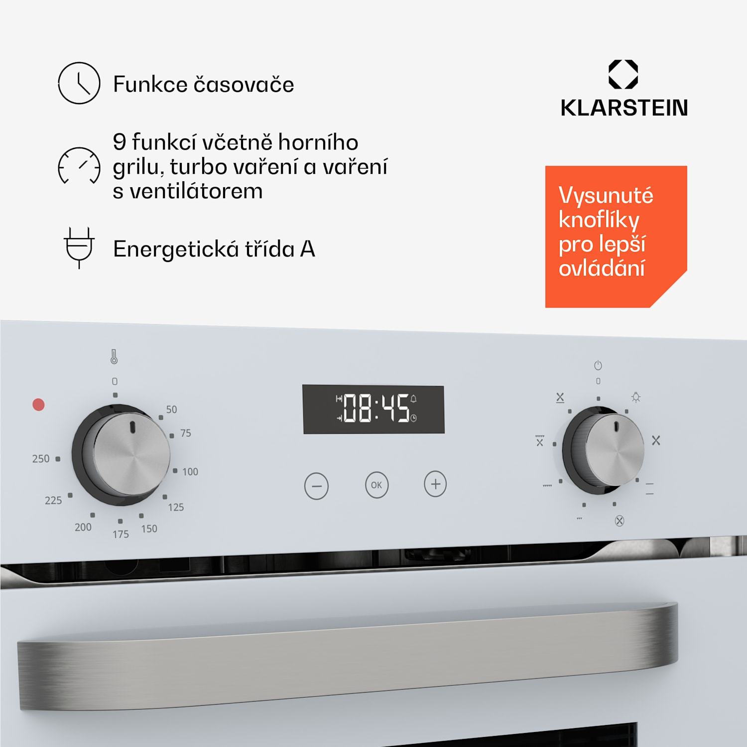 Trouba SmartSlim, Slim design, 9 funkcí, objem 49 l, snadné čištění, EEK A Bílá