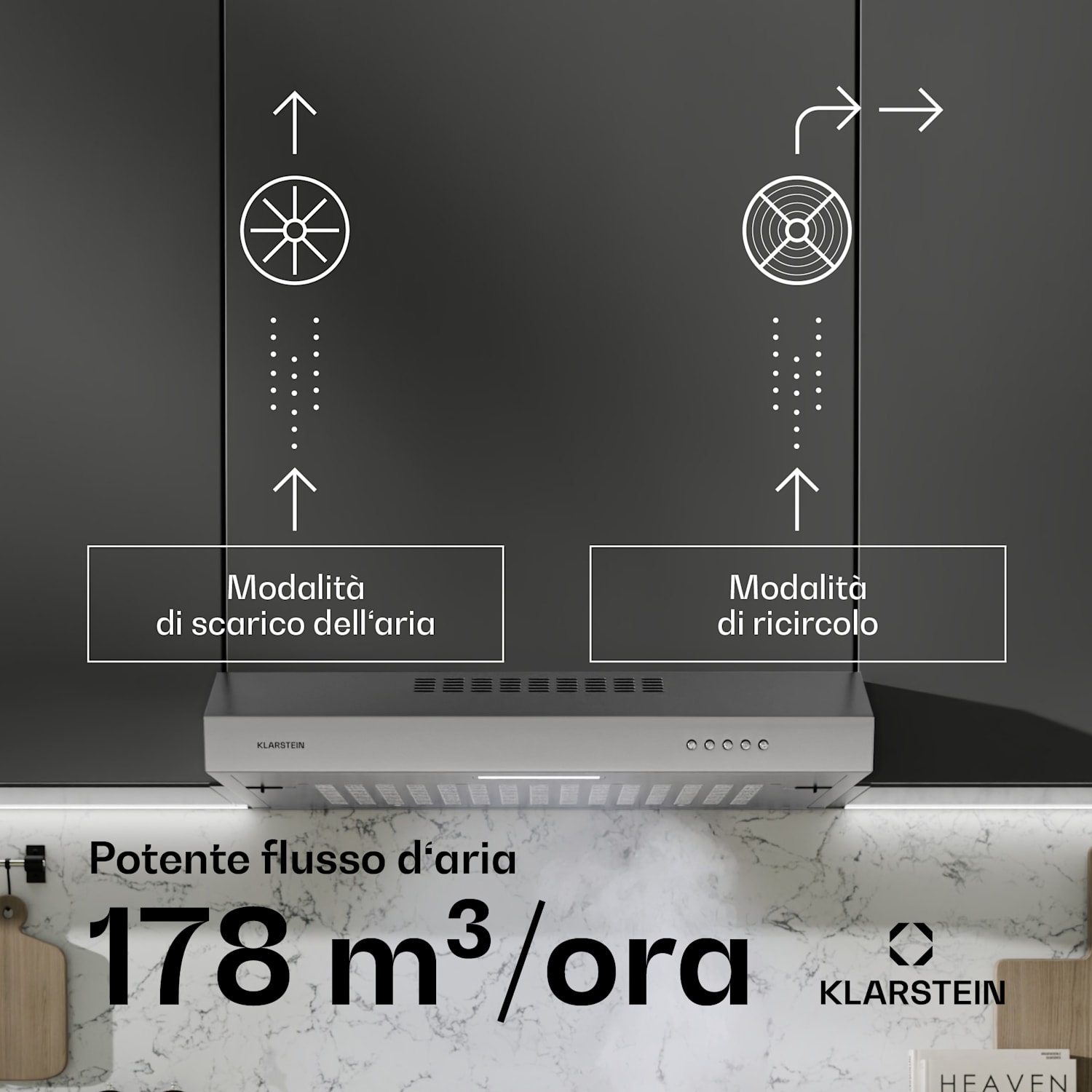 SlimVent 60 Silver - Cappa aspirante per avere sempre aria fresca in cucina Argento