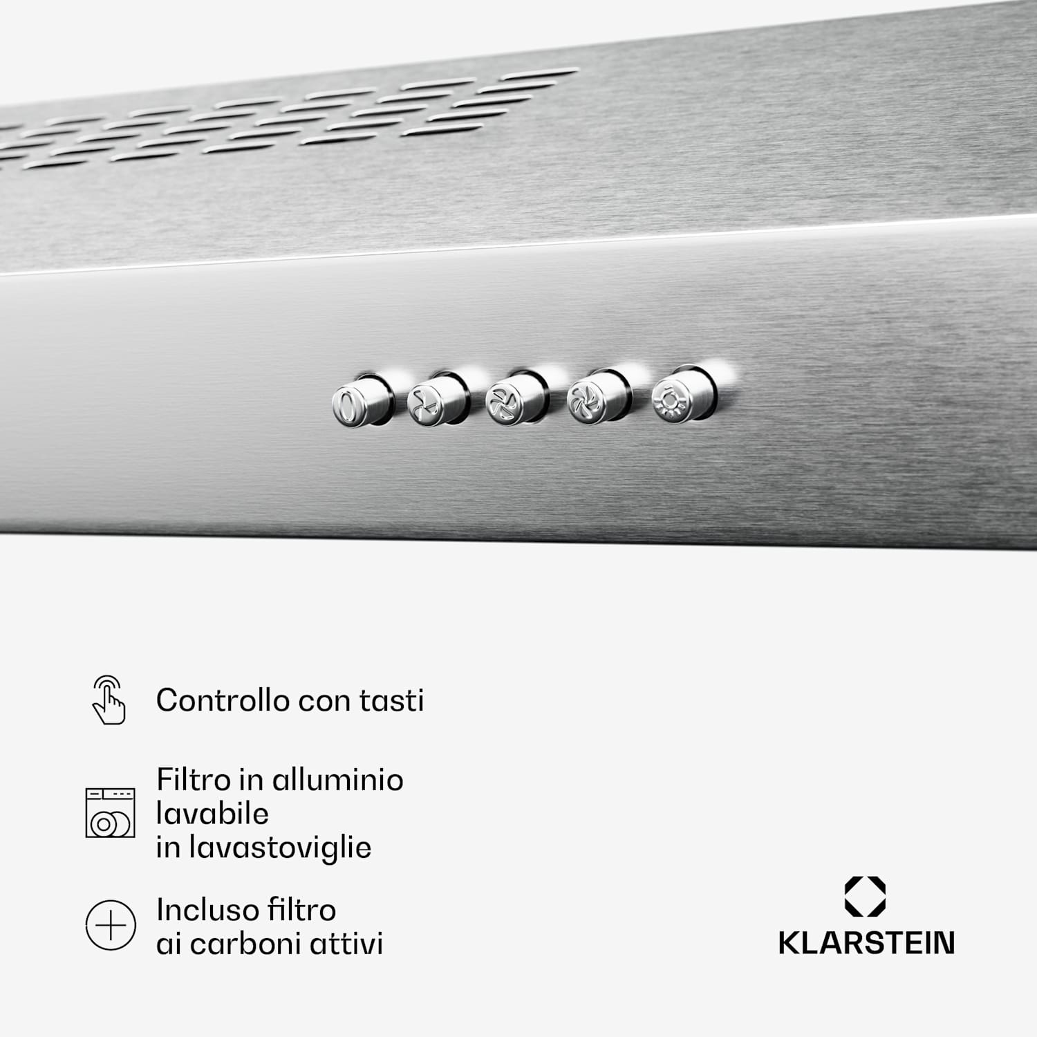 SlimVent 60 Silver - Cappa aspirante per avere sempre aria fresca in cucina Argento