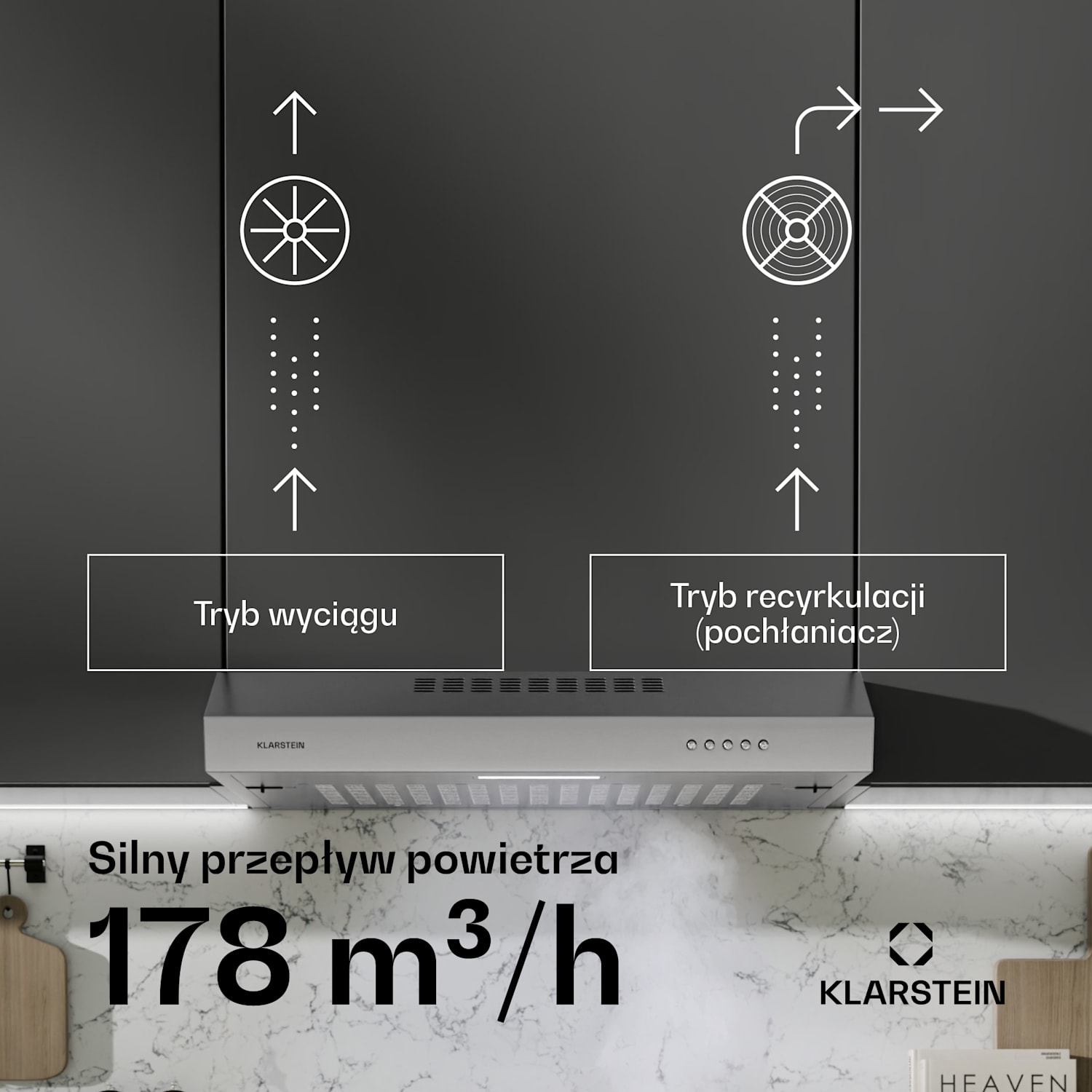 SlimVent 60 Silver okap kuchenny Srebrny