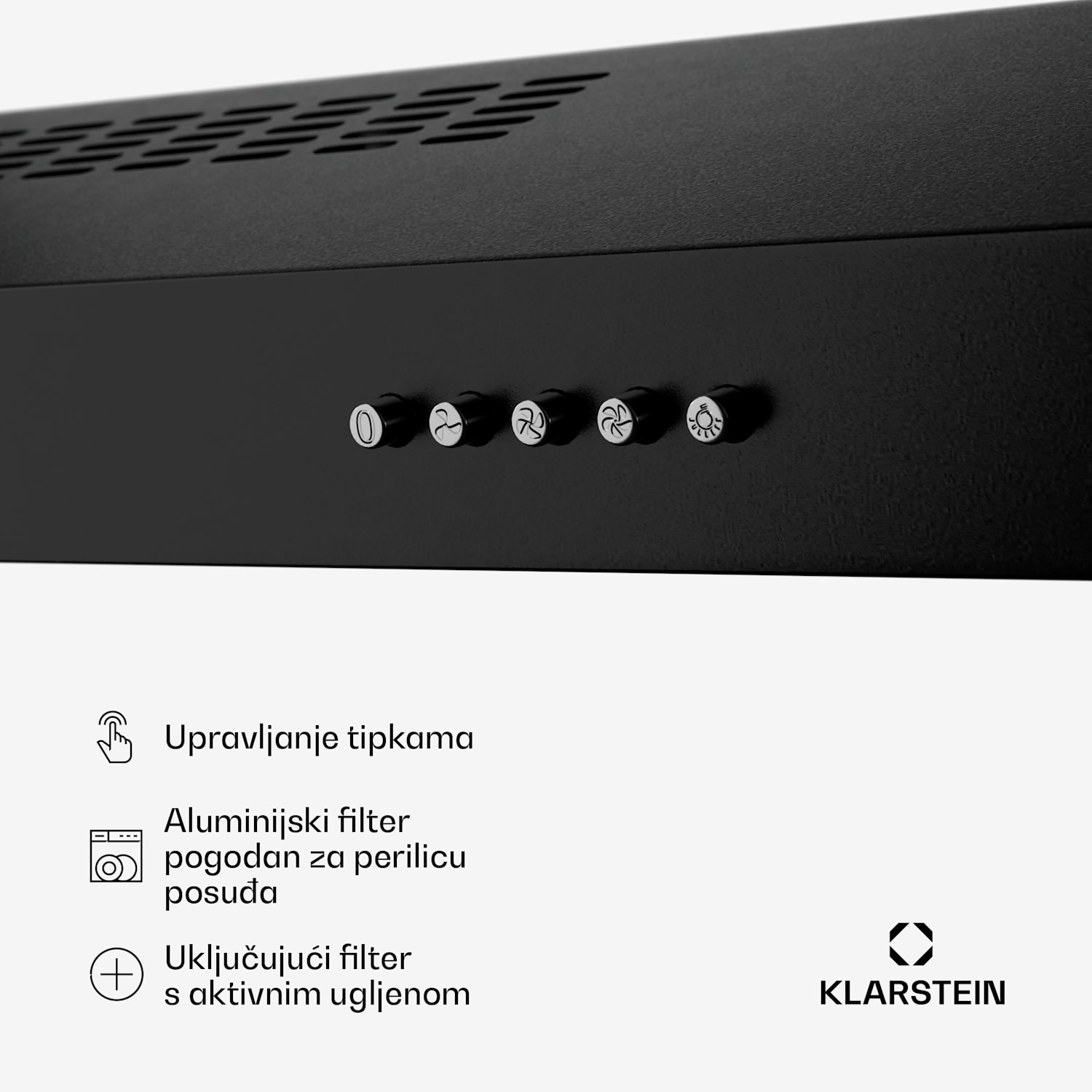 SlimVent 60 Black kuhinjska napa Crna