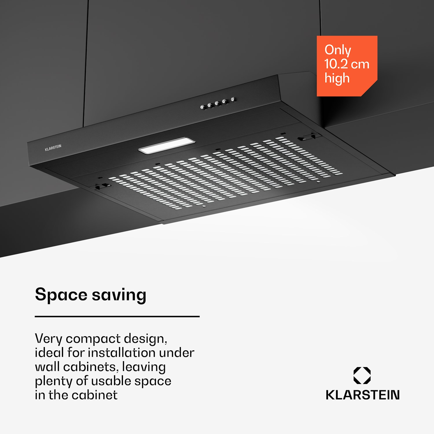 SlimVent 60 Black cooker hood for air-fresh kitchen 