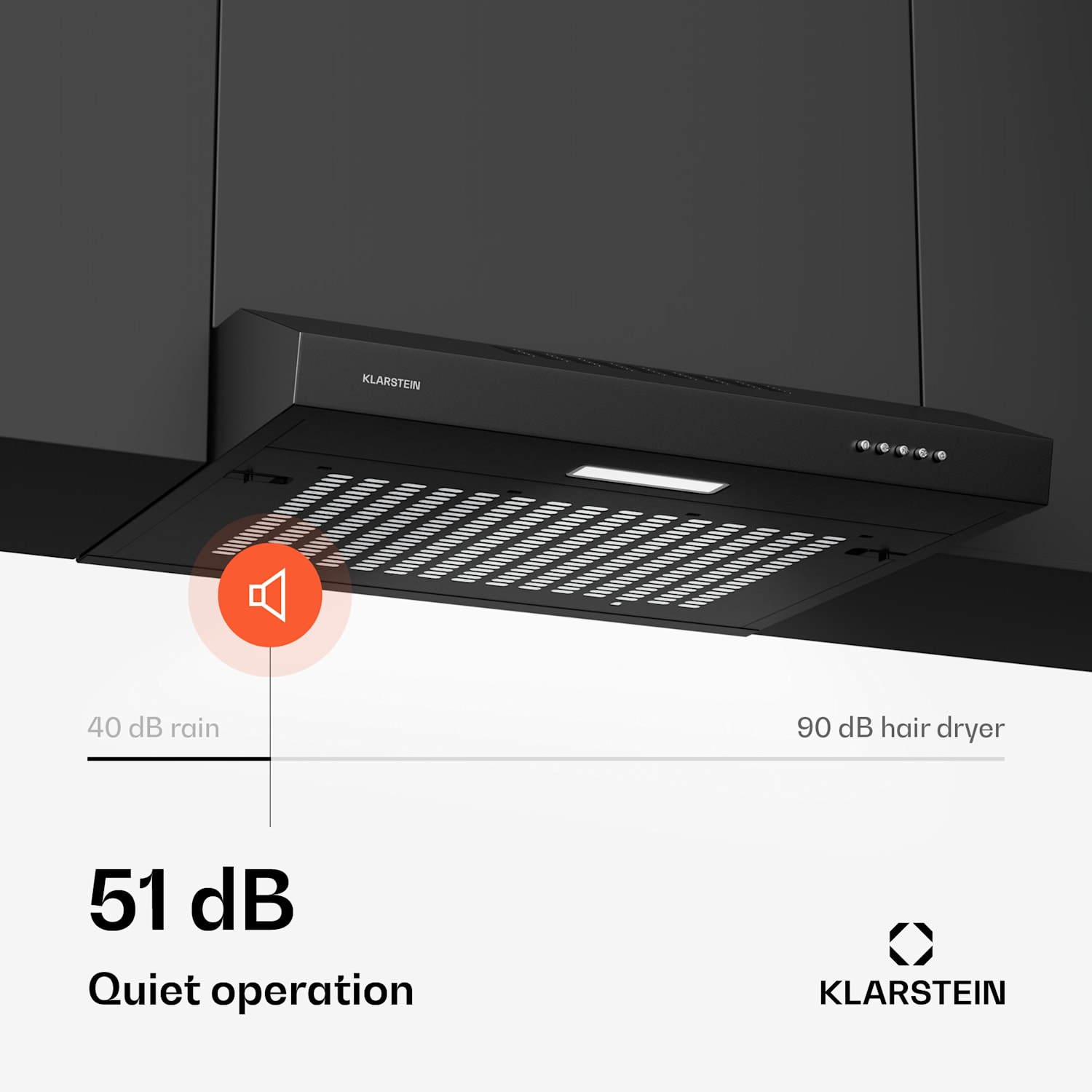 SlimVent 60 Black cooker hood for air-fresh kitchen 