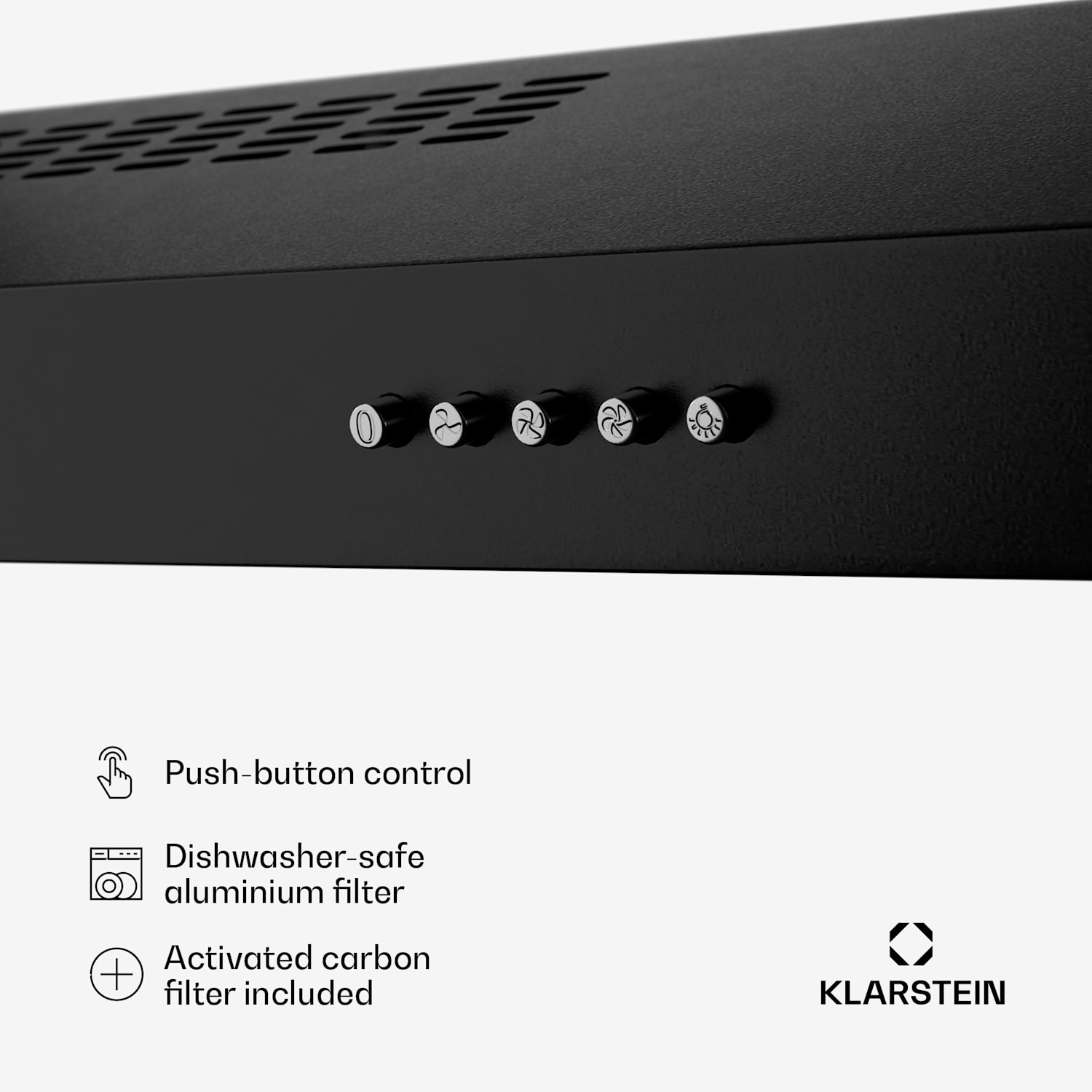 SlimVent 60 Black cooker hood for air-fresh kitchen 