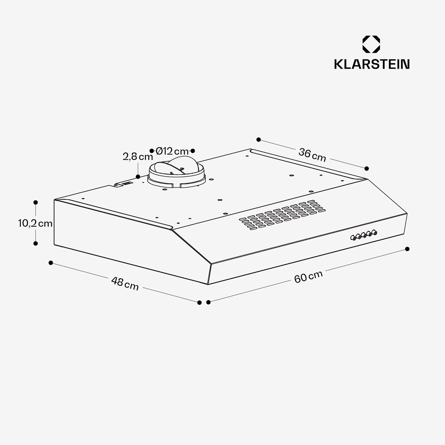 SlimVent 60 Black cooker hood for air-fresh kitchen 