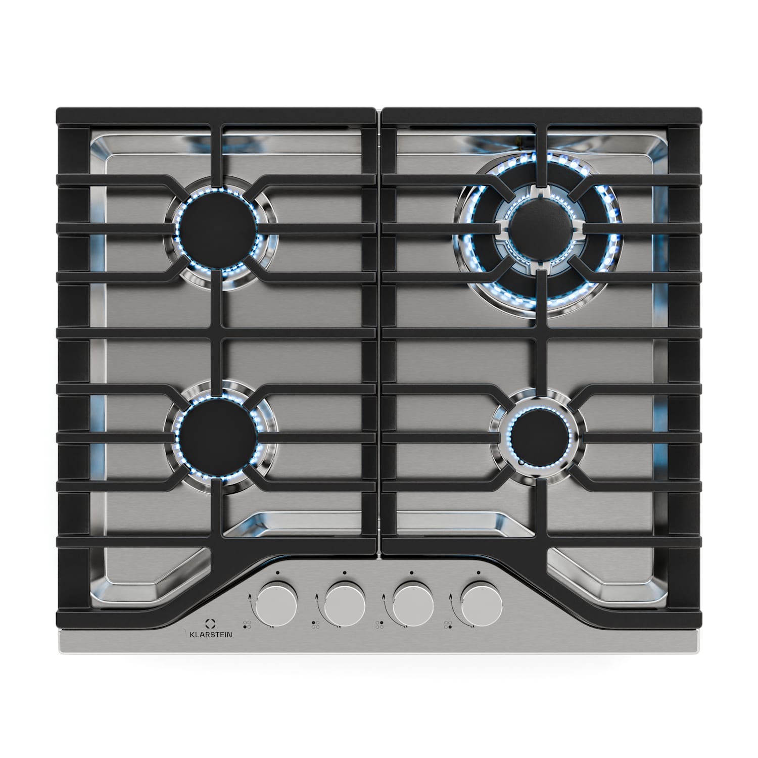 Turbocast газов плот, 304 неръжадема стомана| 5 колтона, професионална чугунена стойка, колтон wok 