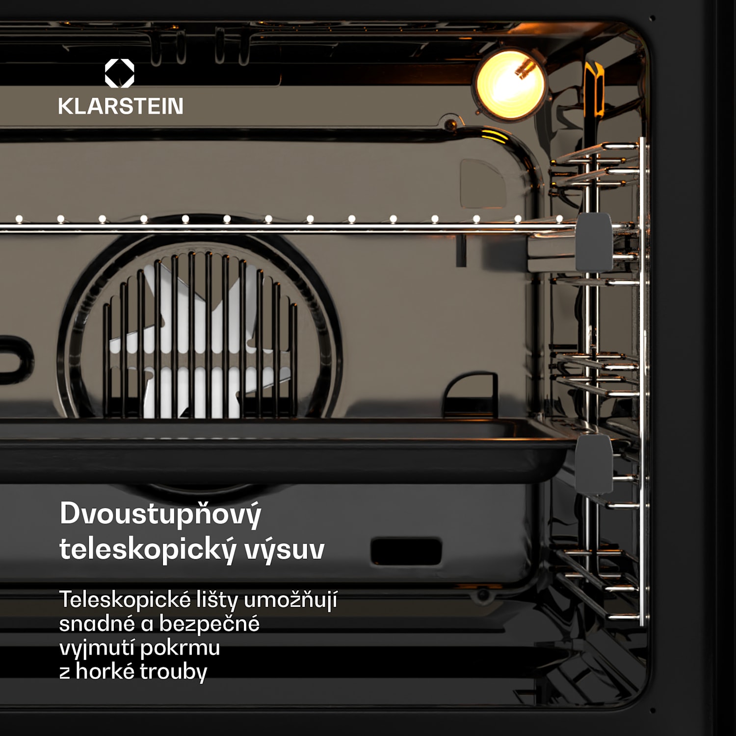 Illuminosa inteligentní trouba, ovládání pomocí aplikace, Energetická účinnost A+, Kapacita 73 l, 11 Funkcí Bílá