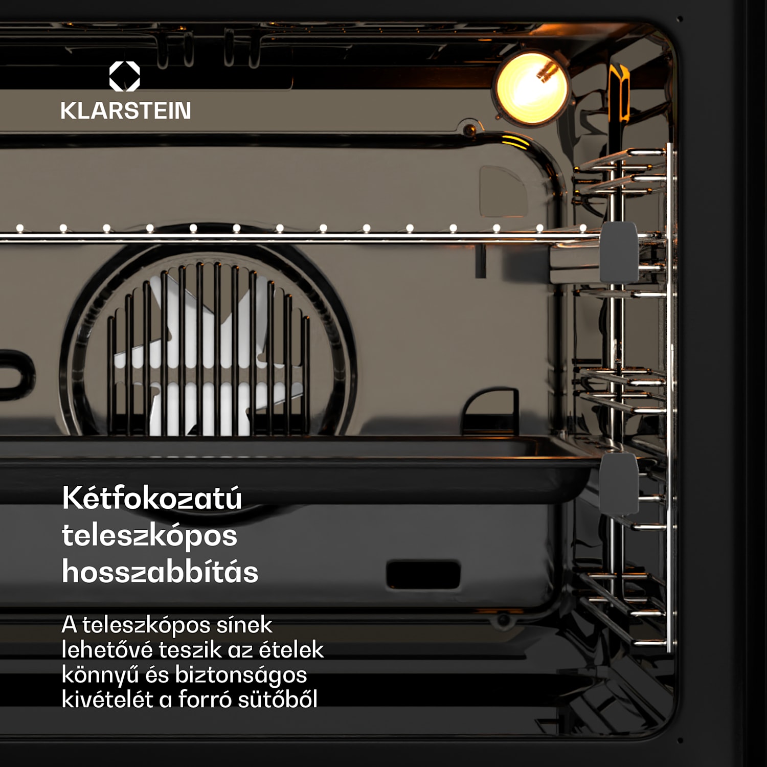 Illuminosa intelligens sütő, vezérlés alkalmazás segítségével, A+ energiahatékonyság, 73 L kapacitás, 11 Funkció Fehér