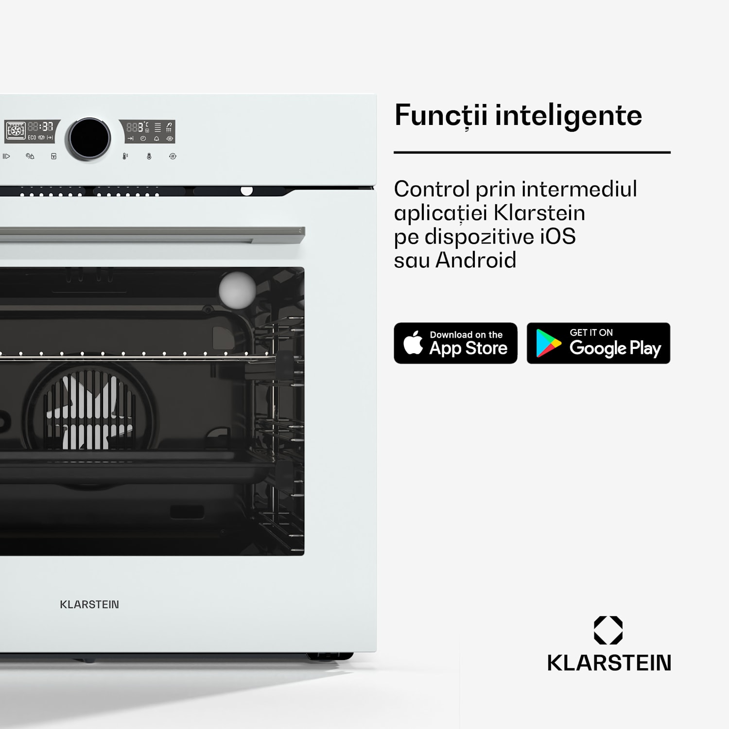 Cuptor inteligent Illuminosa, control prin aplicație, eficiență energetică A+ Alb