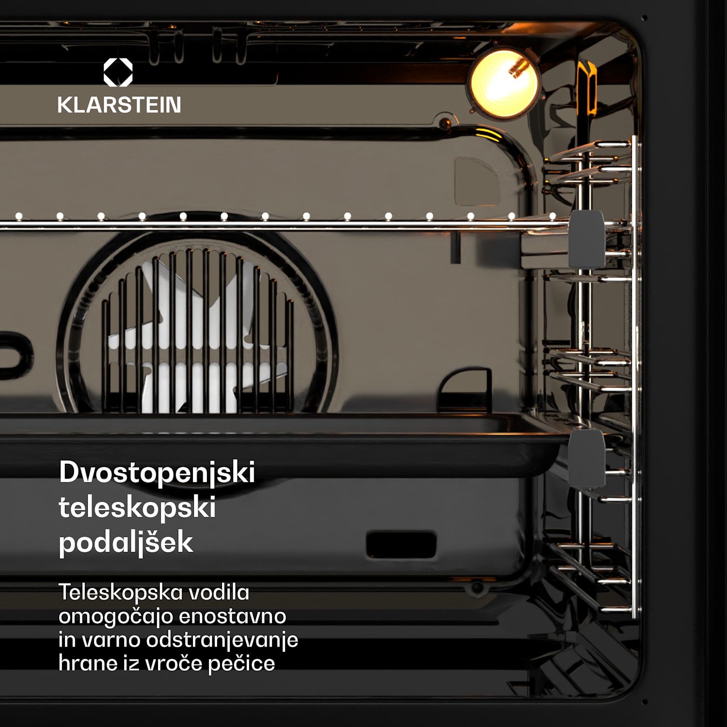 Illuminosa pametna pečica, upravljanje preko aplikacije, energetska učinkovitost A+, Kapaciteta 73 L, 11 funkcij Bela