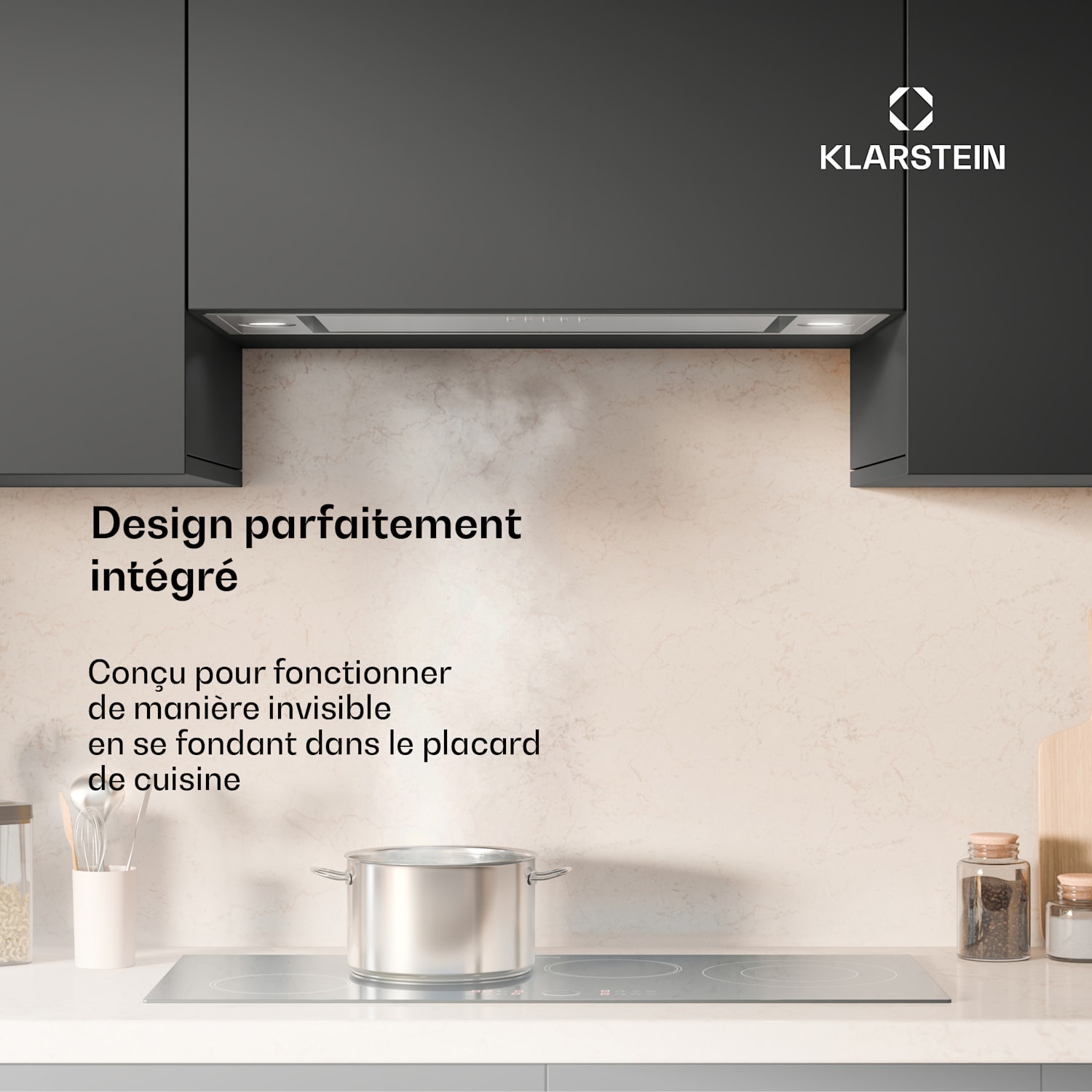 TurboMax Hotte aspirante | 400 m³/h | Efficacité A+ | Fonctionnement dual | 3 vitesses | LED 