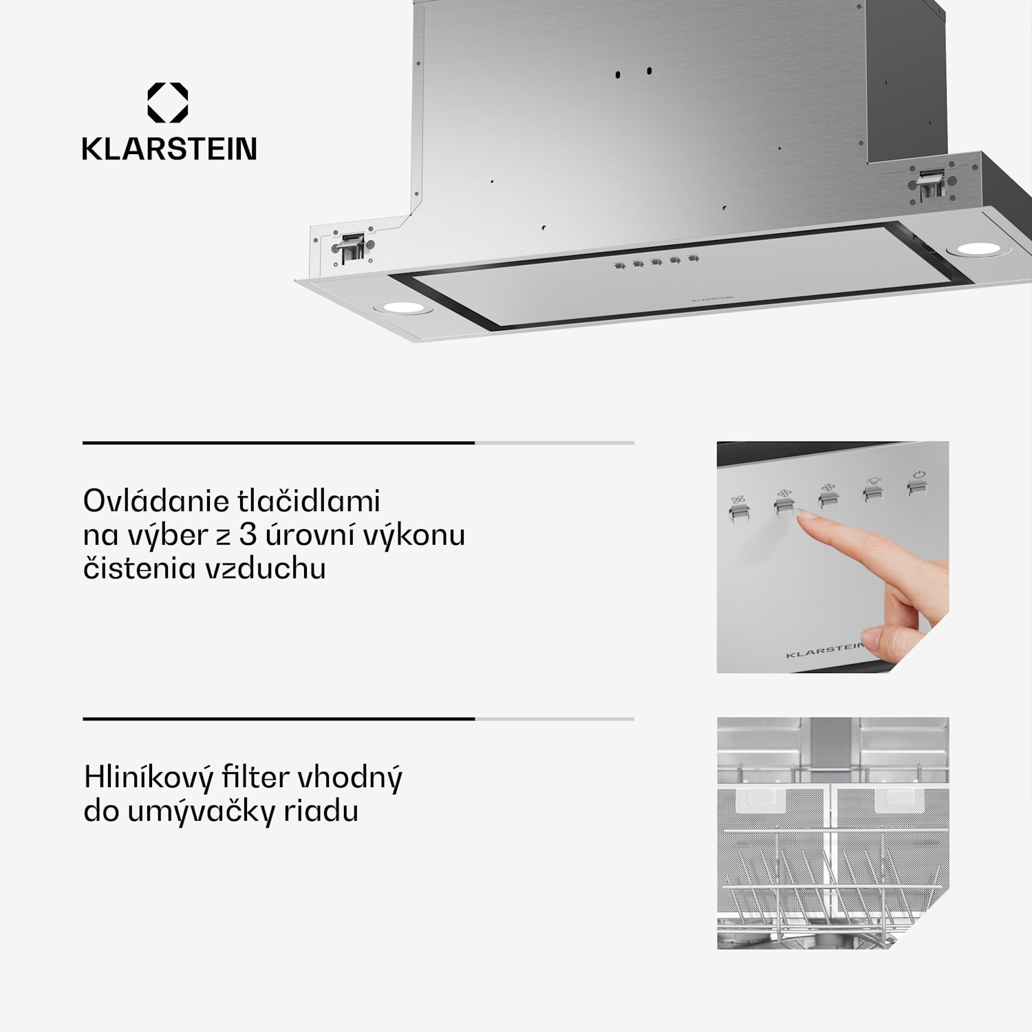 TurboMax odsávač pár, 400 m³/h, Účinnosť A+, Dvojitá prevádzka, 3 úrovne, LED 