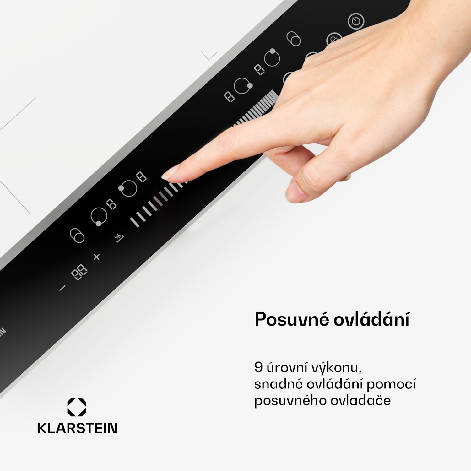 Hybridní indukční varná deska DualTone, Flex Zone, LED displej, Posuvné ovládání, 7200 W 