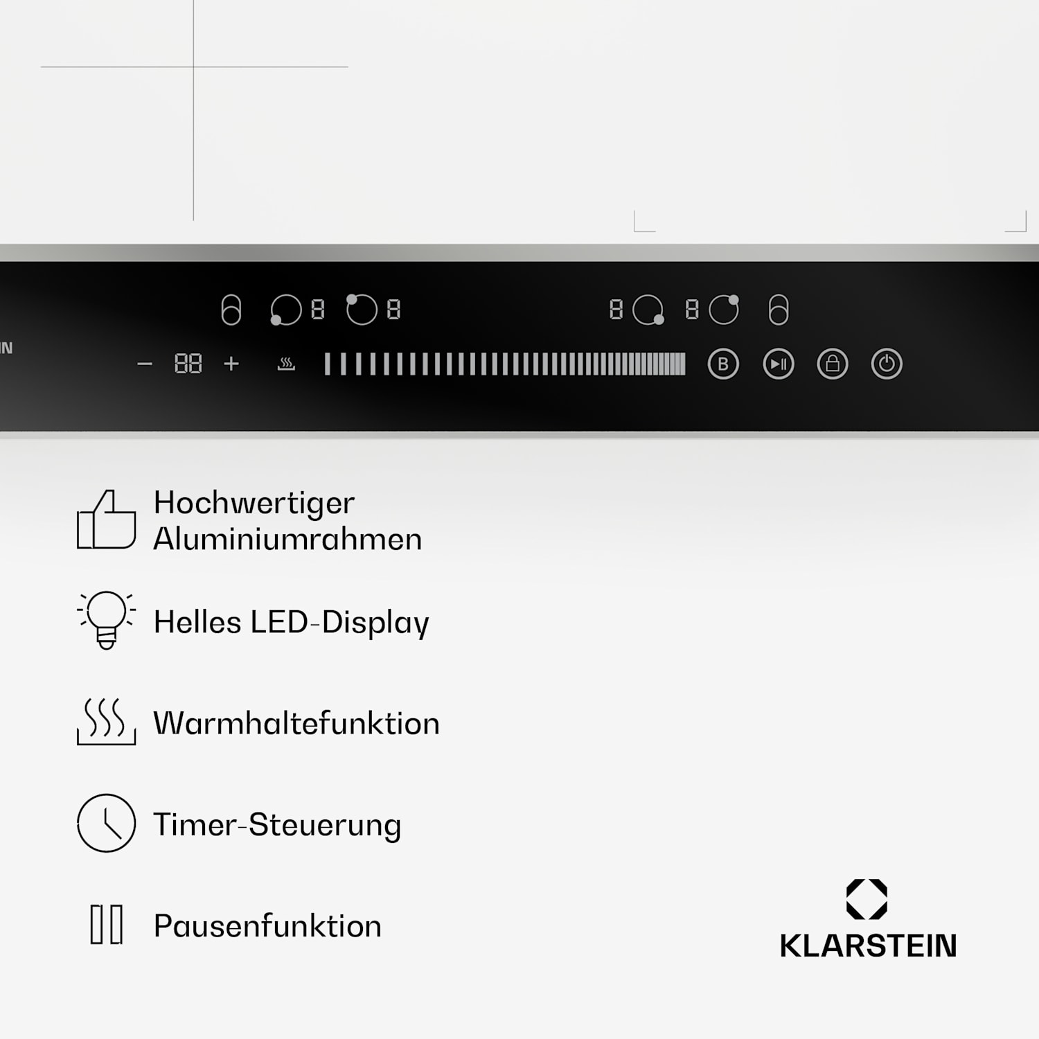 DualTone Hybrid Induktionskochfeld | Flex Zone | LED Display | Slider Control | 7200 W 