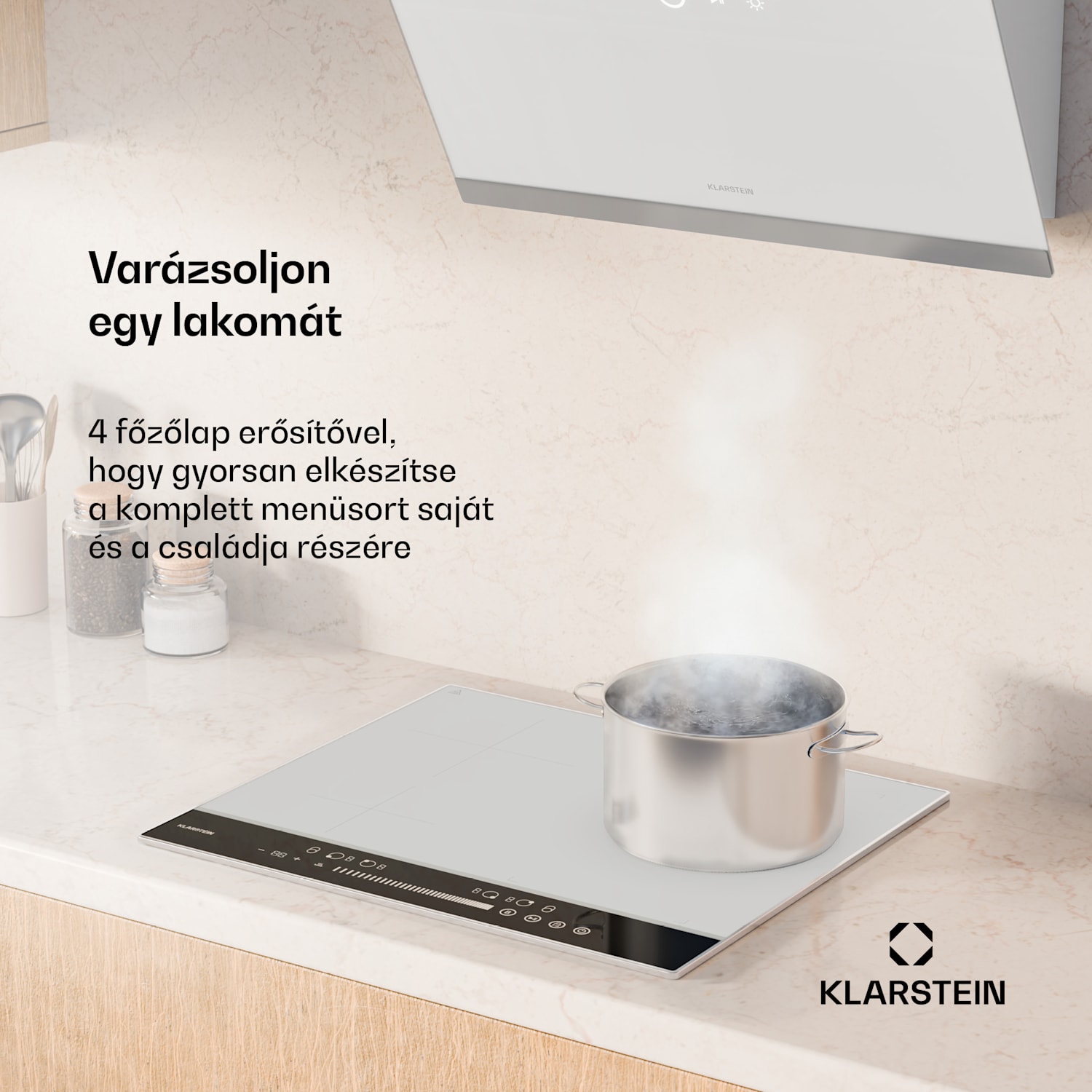 DualTone Hybrid indukciós főzőlap, Flex Zone, LED kijelző, Csúszka vezérlés, 7200 W 