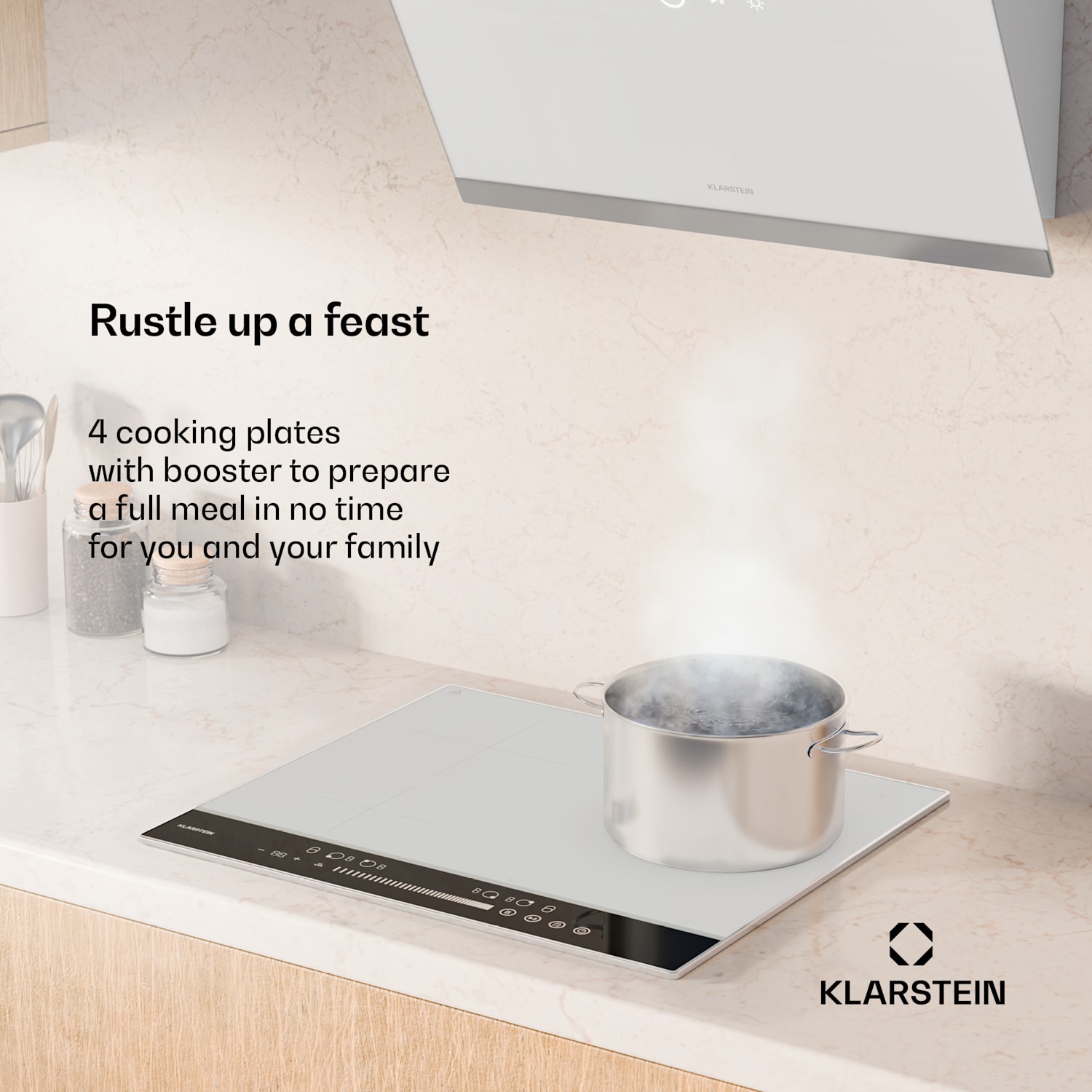 DualTone Hybrid -induktioliesitaso | joustovyöhyke | LED-näyttö | liukusäädin | 7200 W 